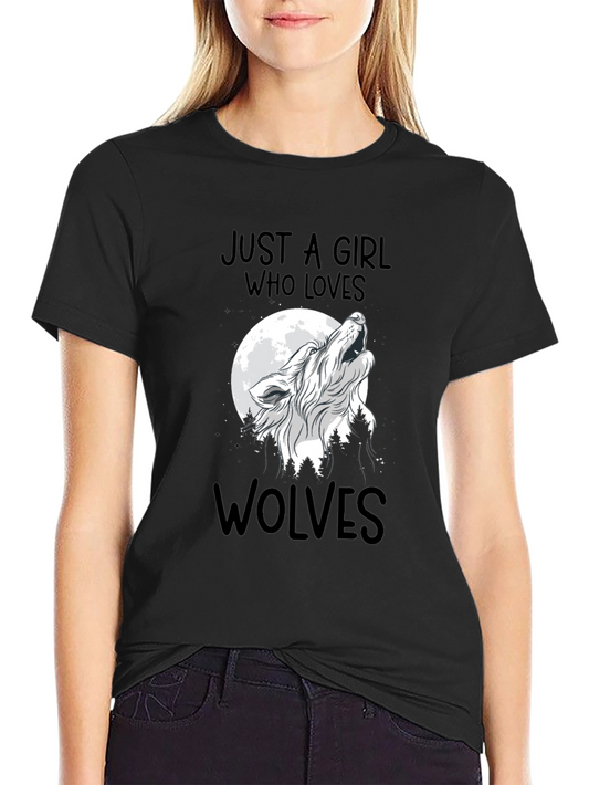 Just A Girl Who Loves Wolves T-Shirt