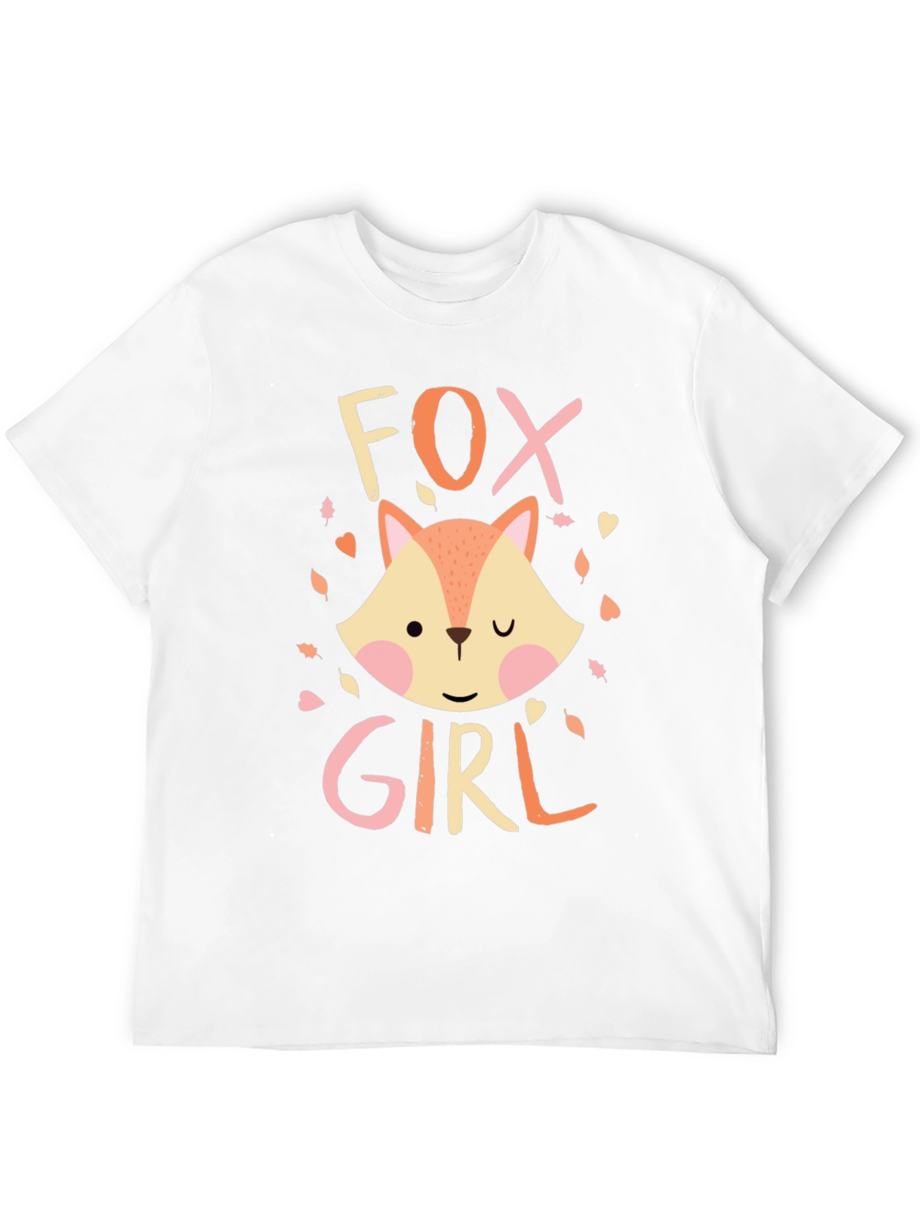 Fox Girl Graphic T-Shirt - Cute Animal Tee
