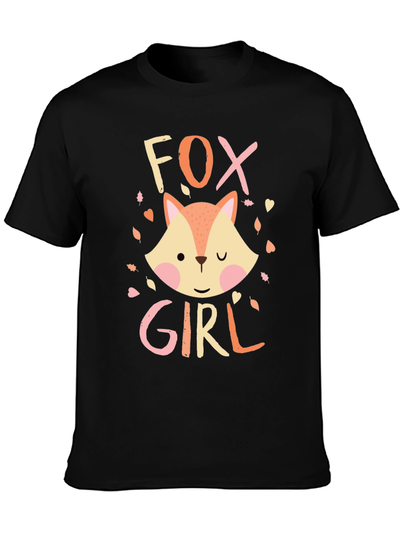 Fox Girl Graphic T-Shirt - Cute Animal Tee