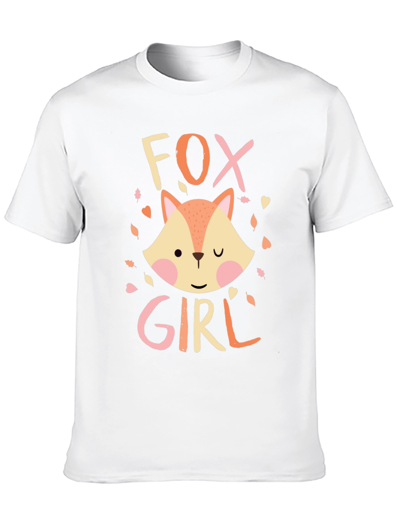 Fox Girl Graphic T-Shirt - Cute Animal Tee