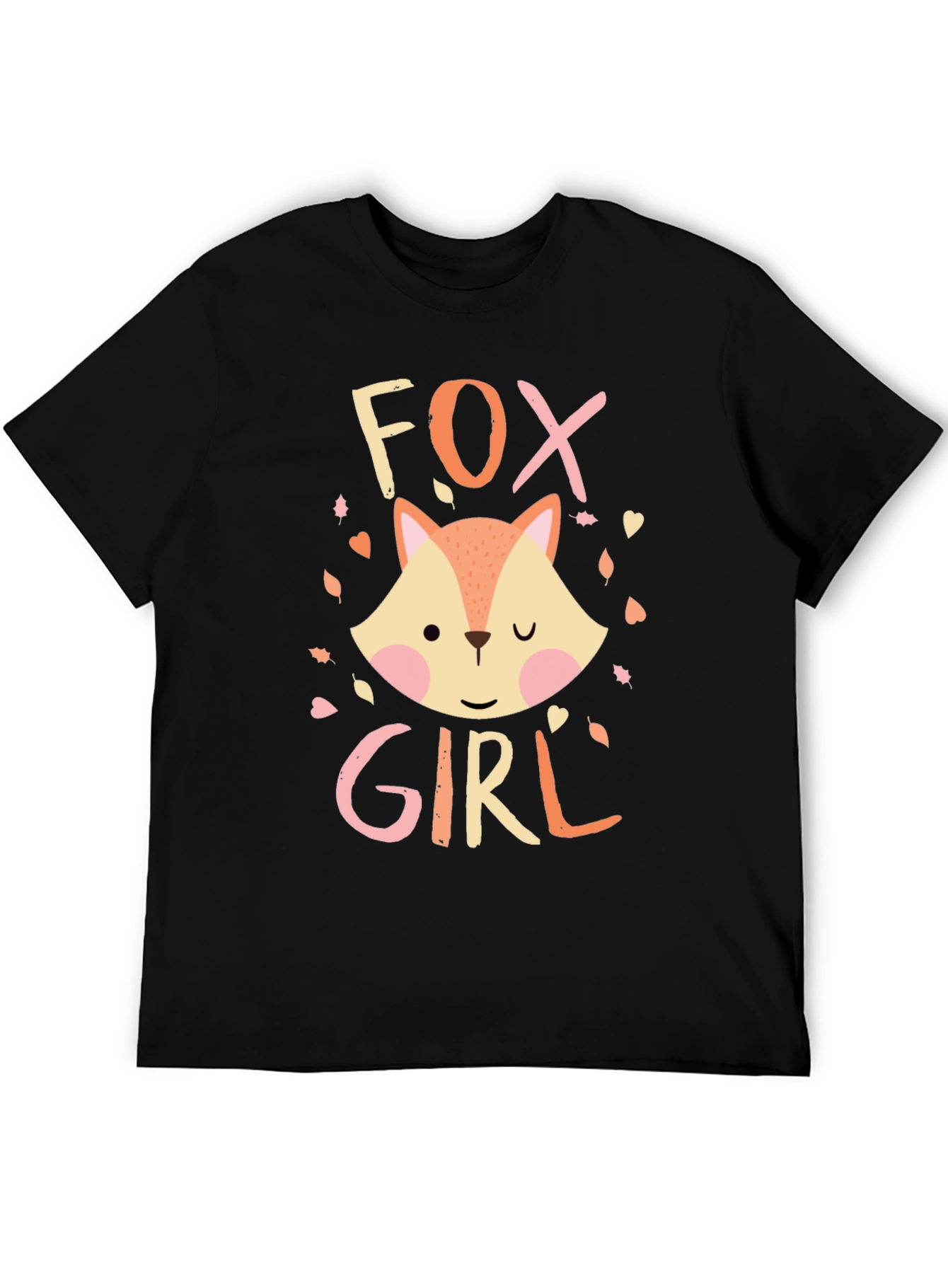 Fox Girl Graphic T-Shirt - Cute Animal Tee