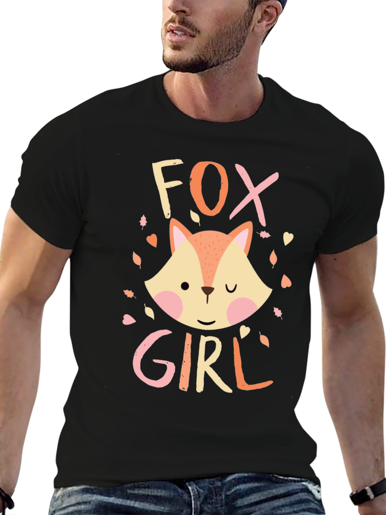 Fox Girl Graphic T-Shirt - Cute Animal Tee
