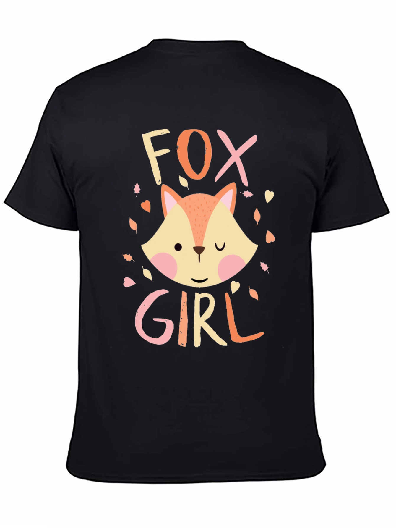 Fox Girl Graphic T-Shirt - Cute Animal Tee