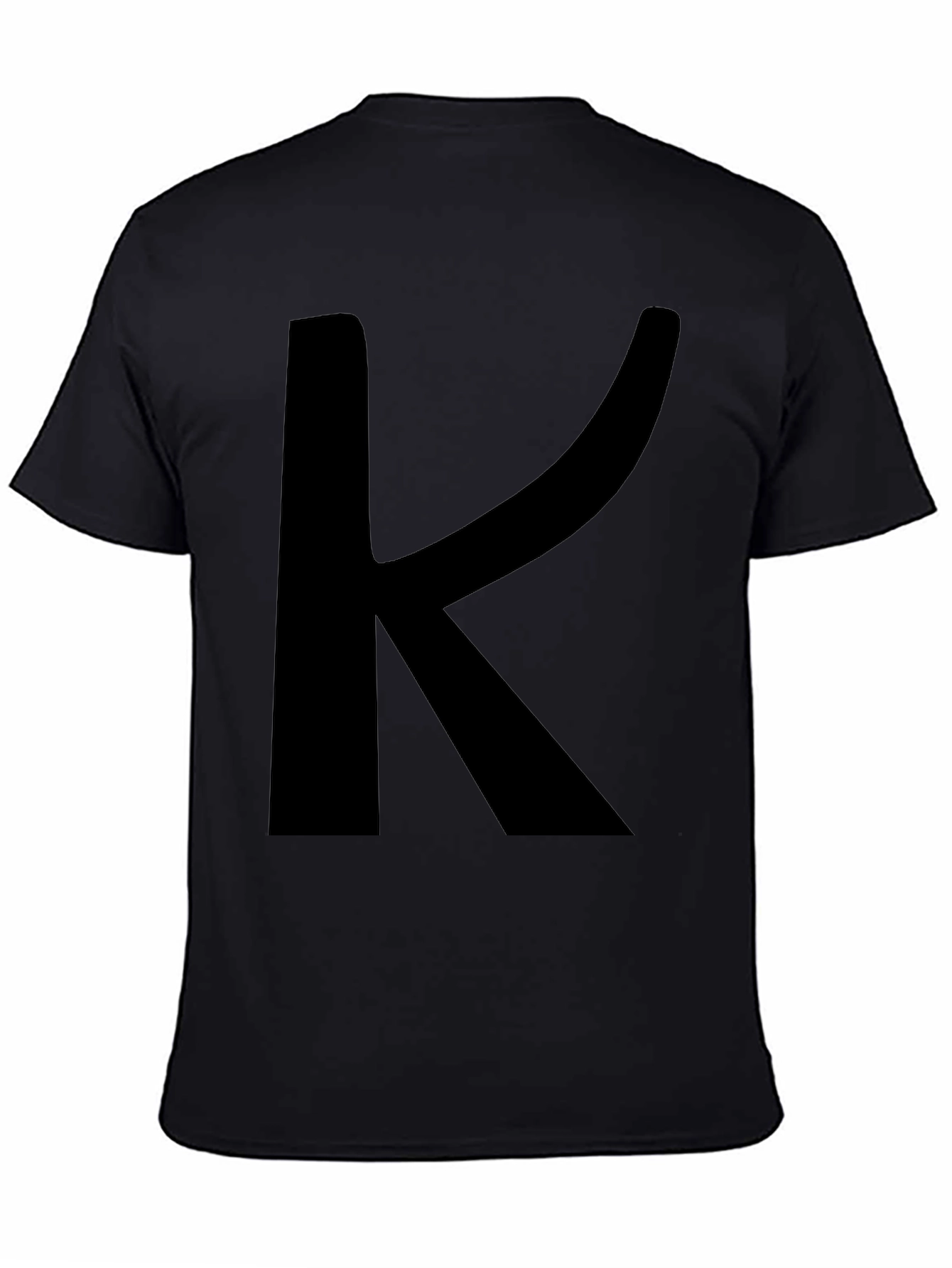 Bold Letter K Black T-Shirt
