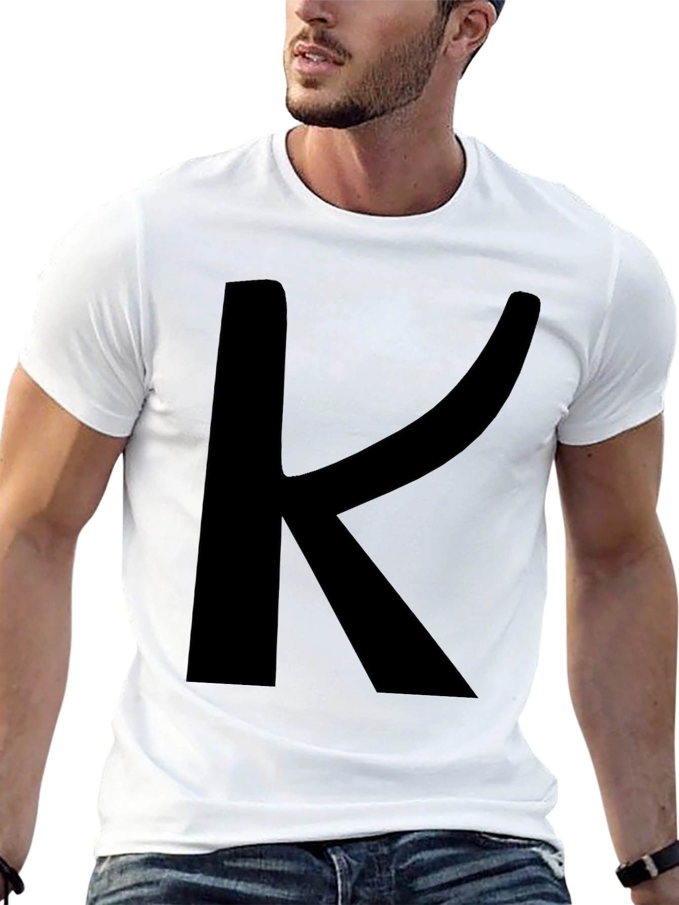 Bold Letter K Black T-Shirt