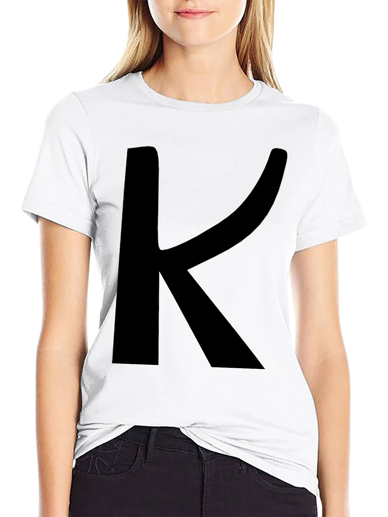 Bold Letter K Black T-Shirt