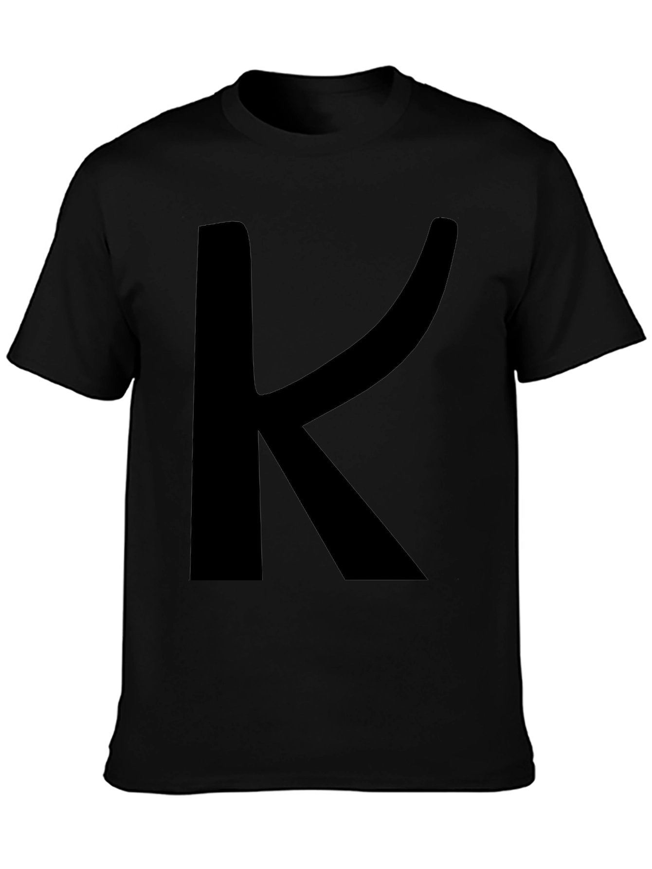 Bold Letter K Black T-Shirt