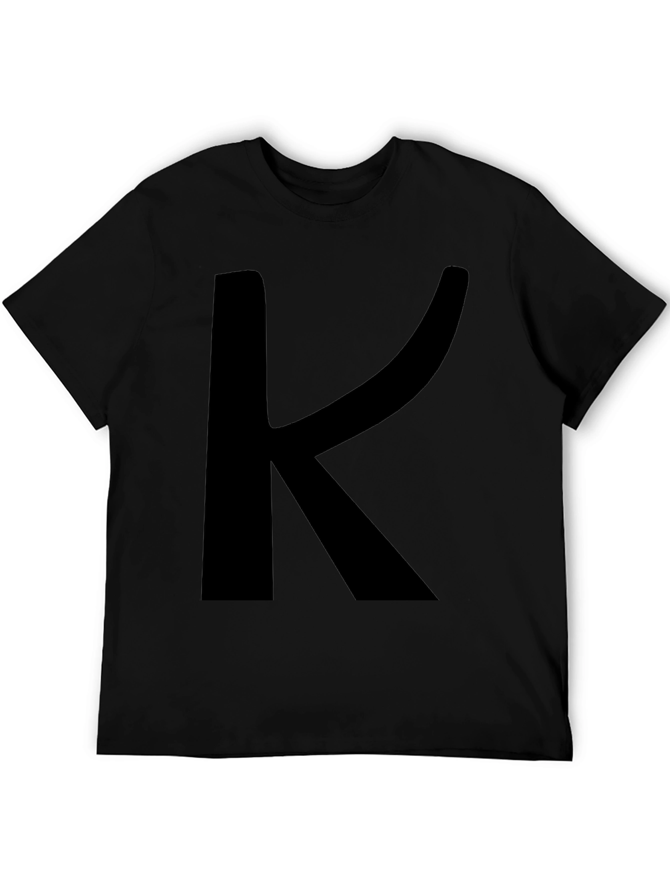 Bold Letter K Black T-Shirt