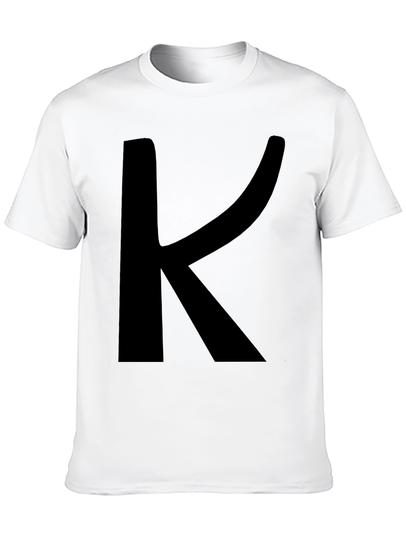 Bold Letter K Black T-Shirt