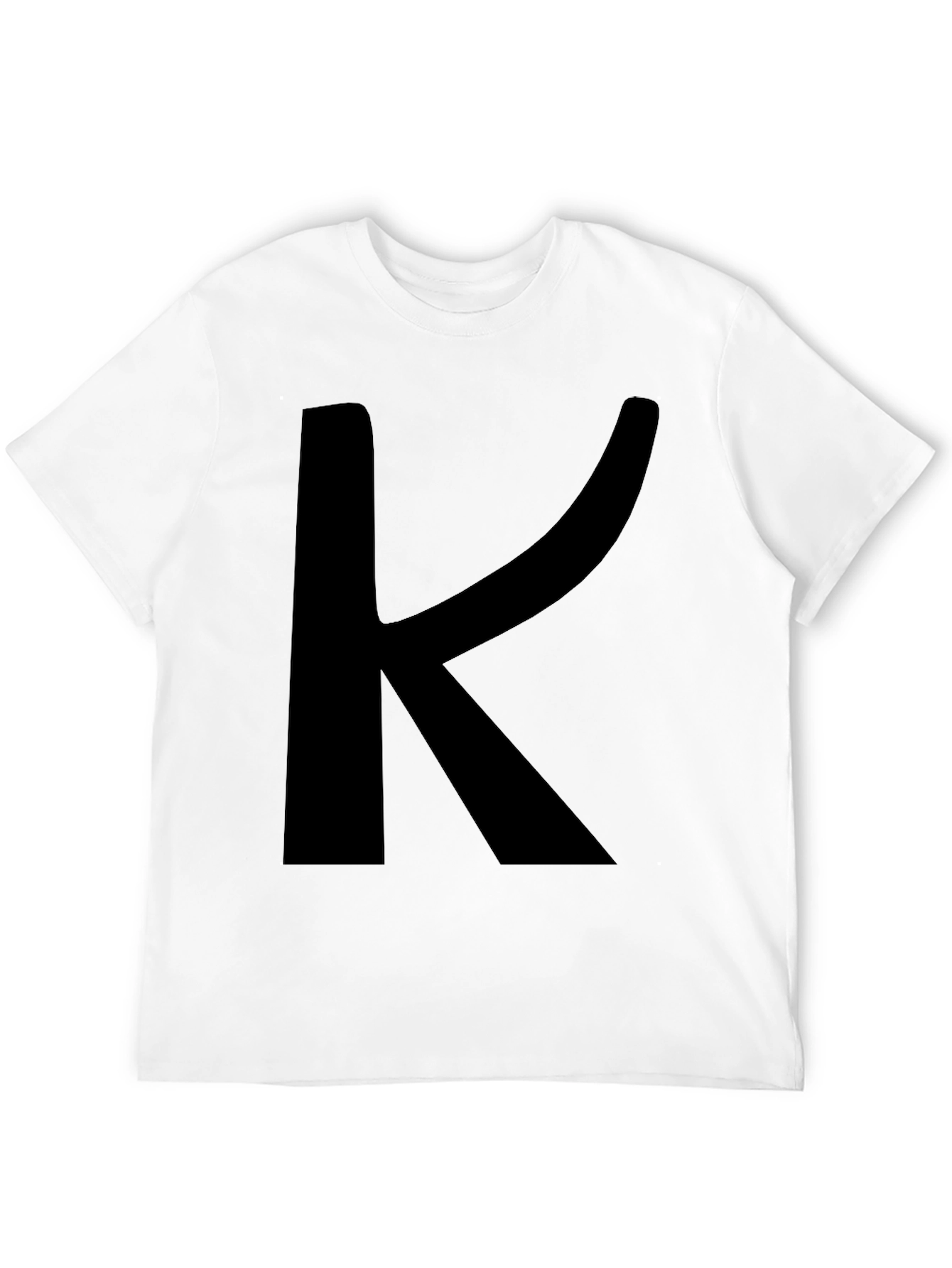 Bold Letter K Black T-Shirt
