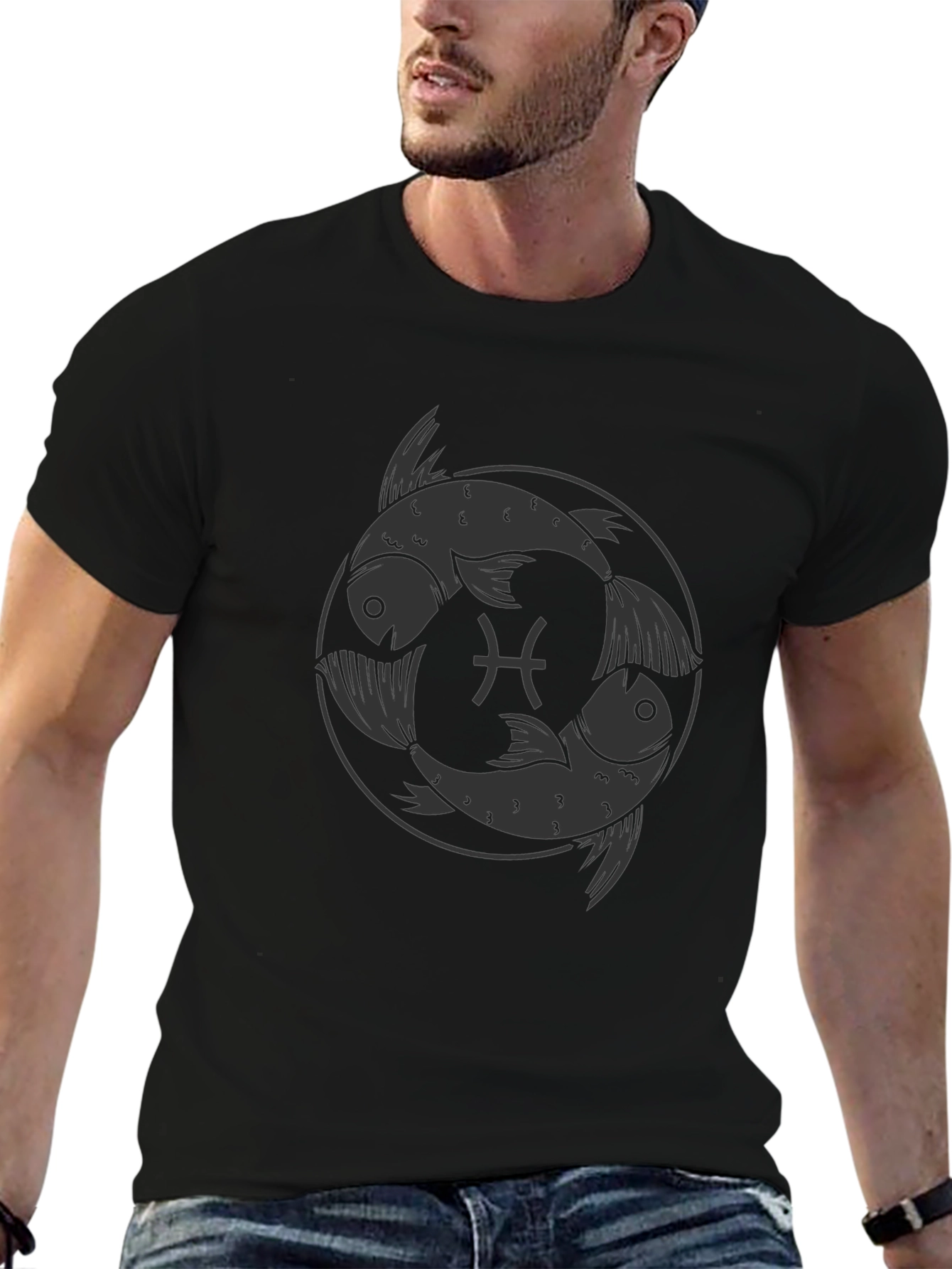Pisces Zodiac Graphic Tee - Stylish Astrology T-Shirt