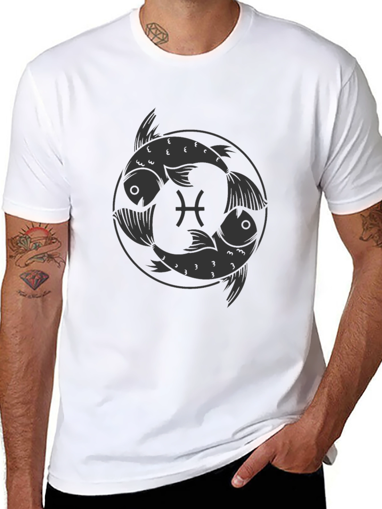 Pisces Zodiac Graphic Tee - Stylish Astrology T-Shirt