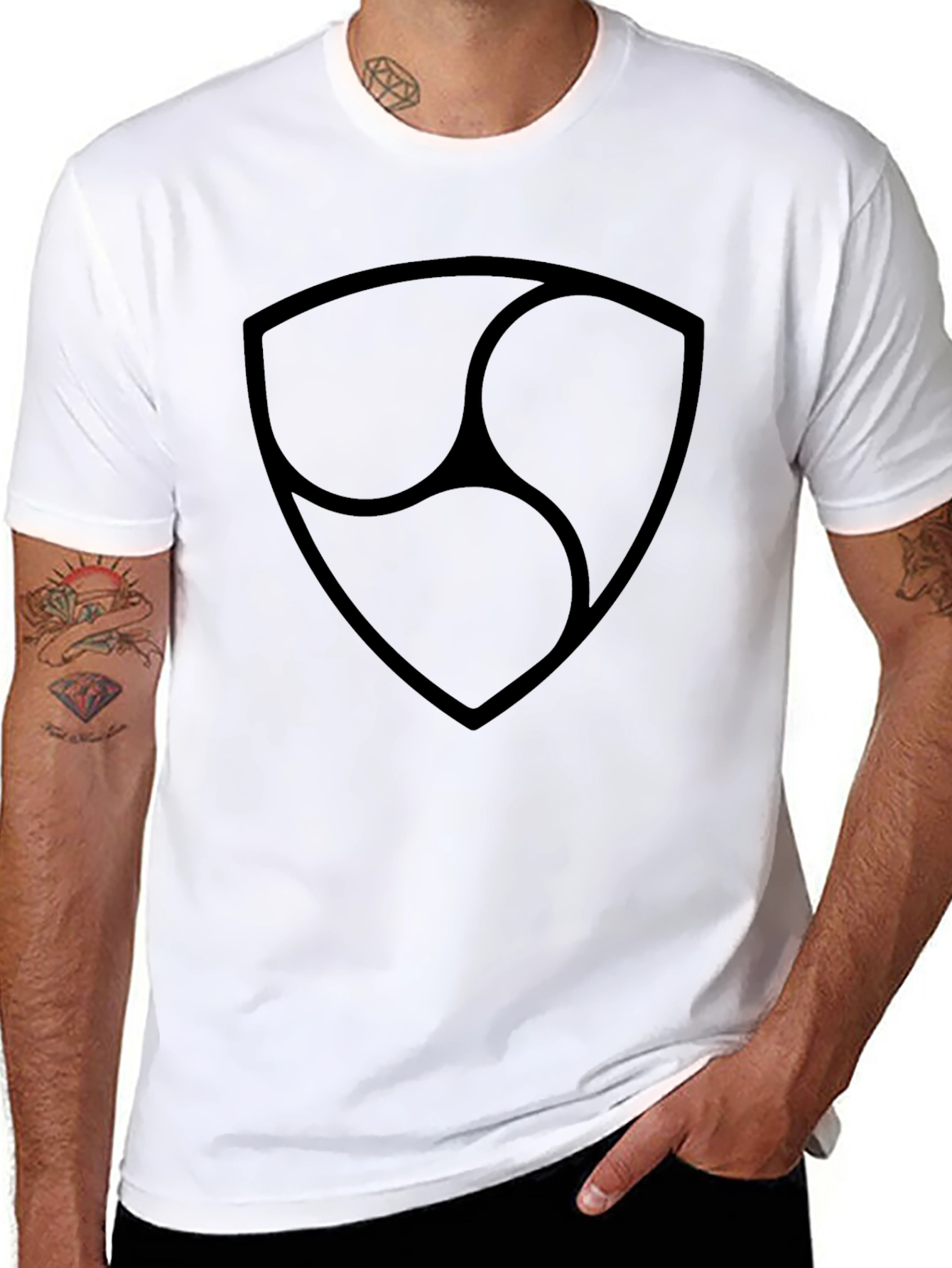 Black Nem Symbol T-Shirt - Casual Style