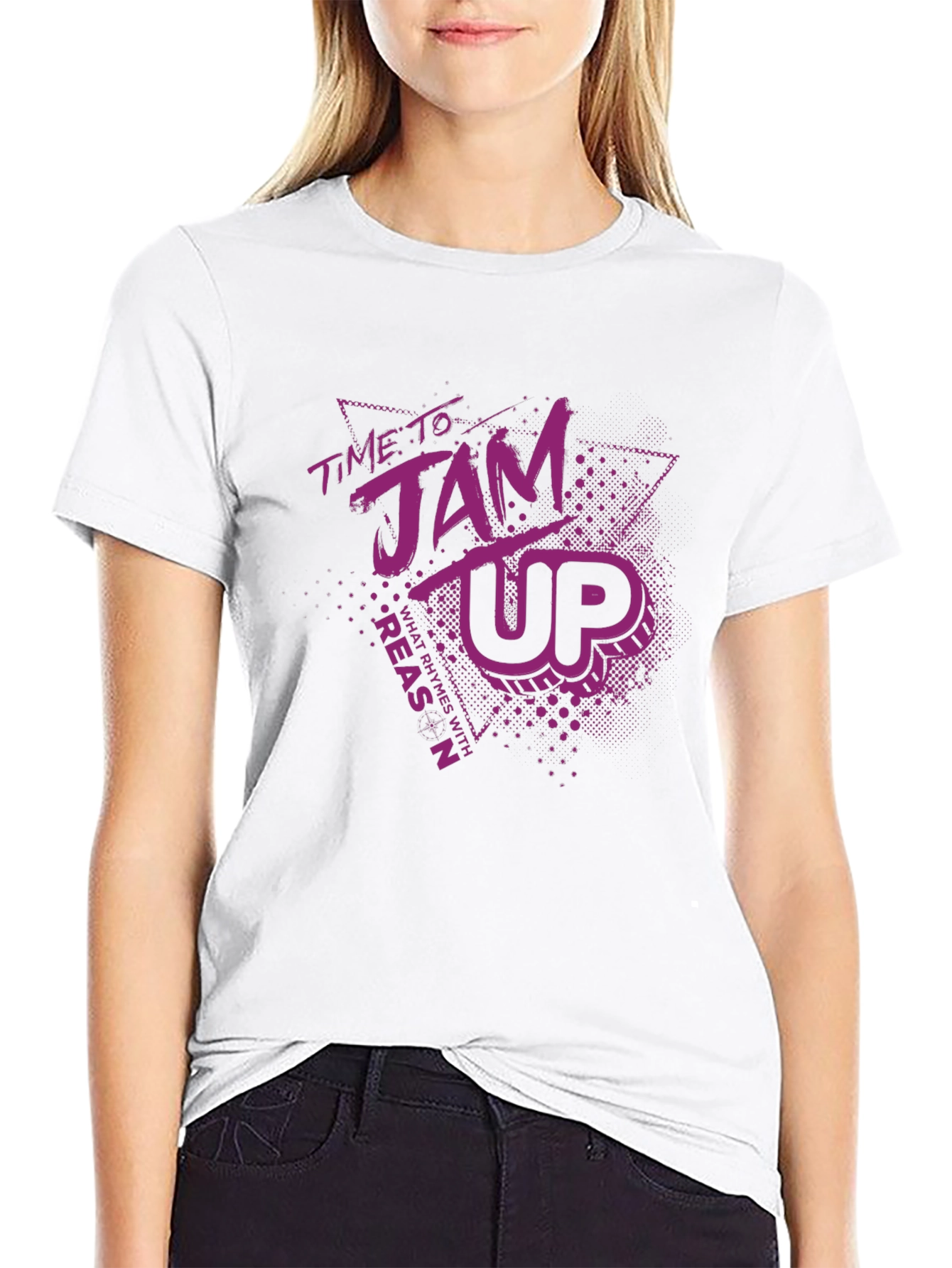 Time To Jam Up Black Graphic Tee