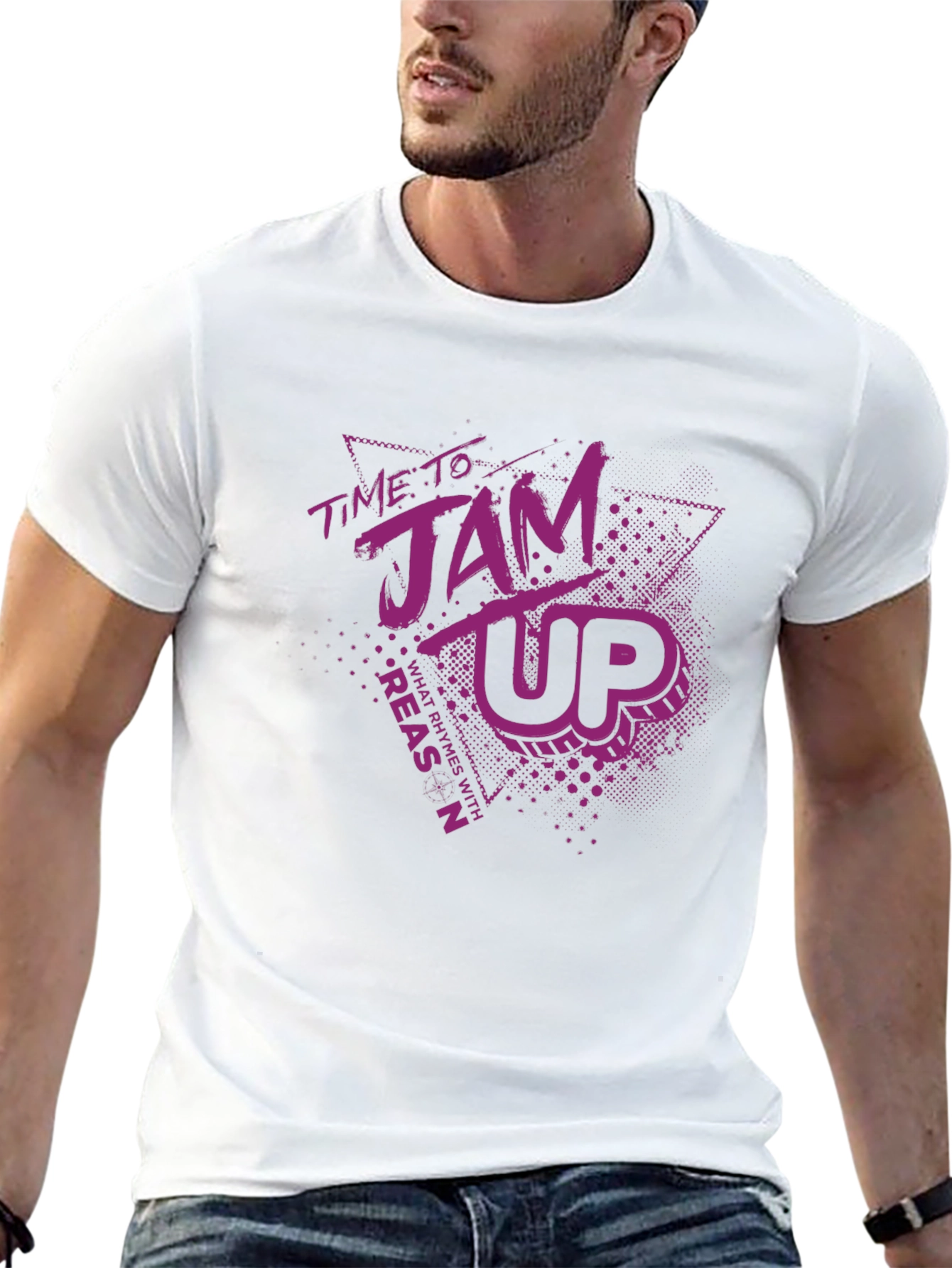 Time To Jam Up Black Graphic Tee