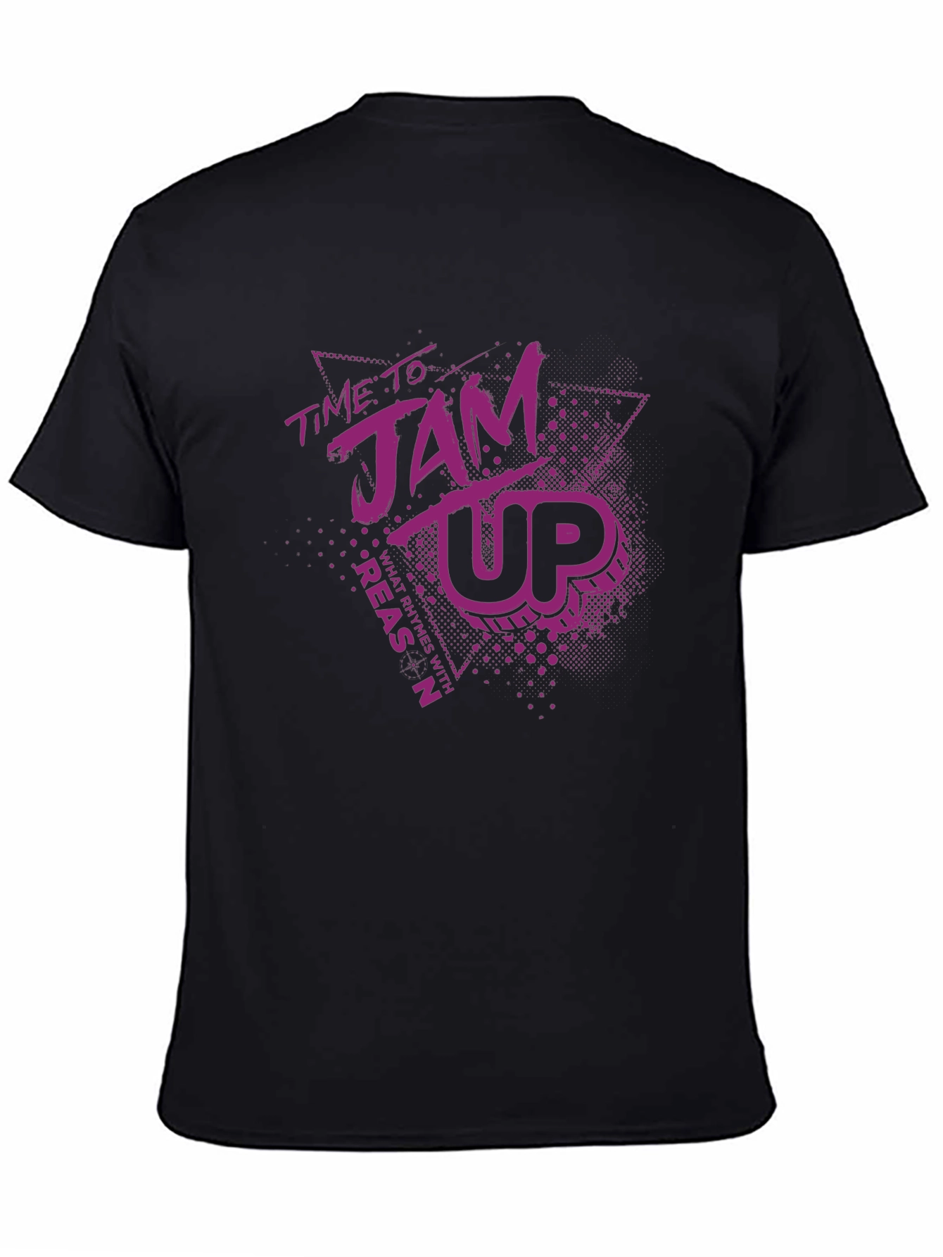 Time To Jam Up Black Graphic Tee