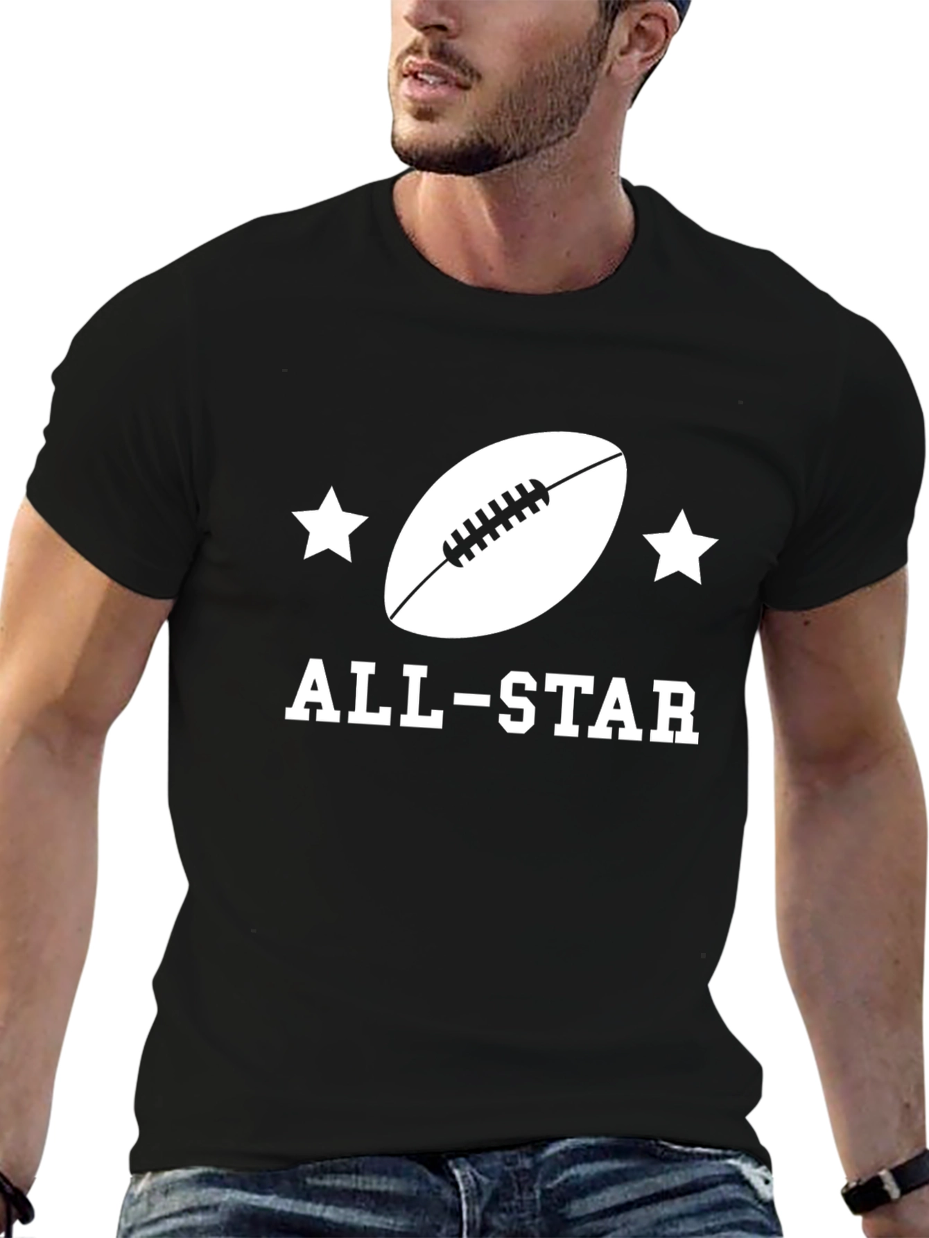 All-Star Football Graphic Tee - Sporty Style