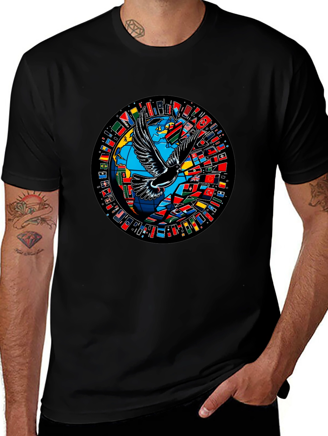 Global Peace Dove Graphic T-Shirt