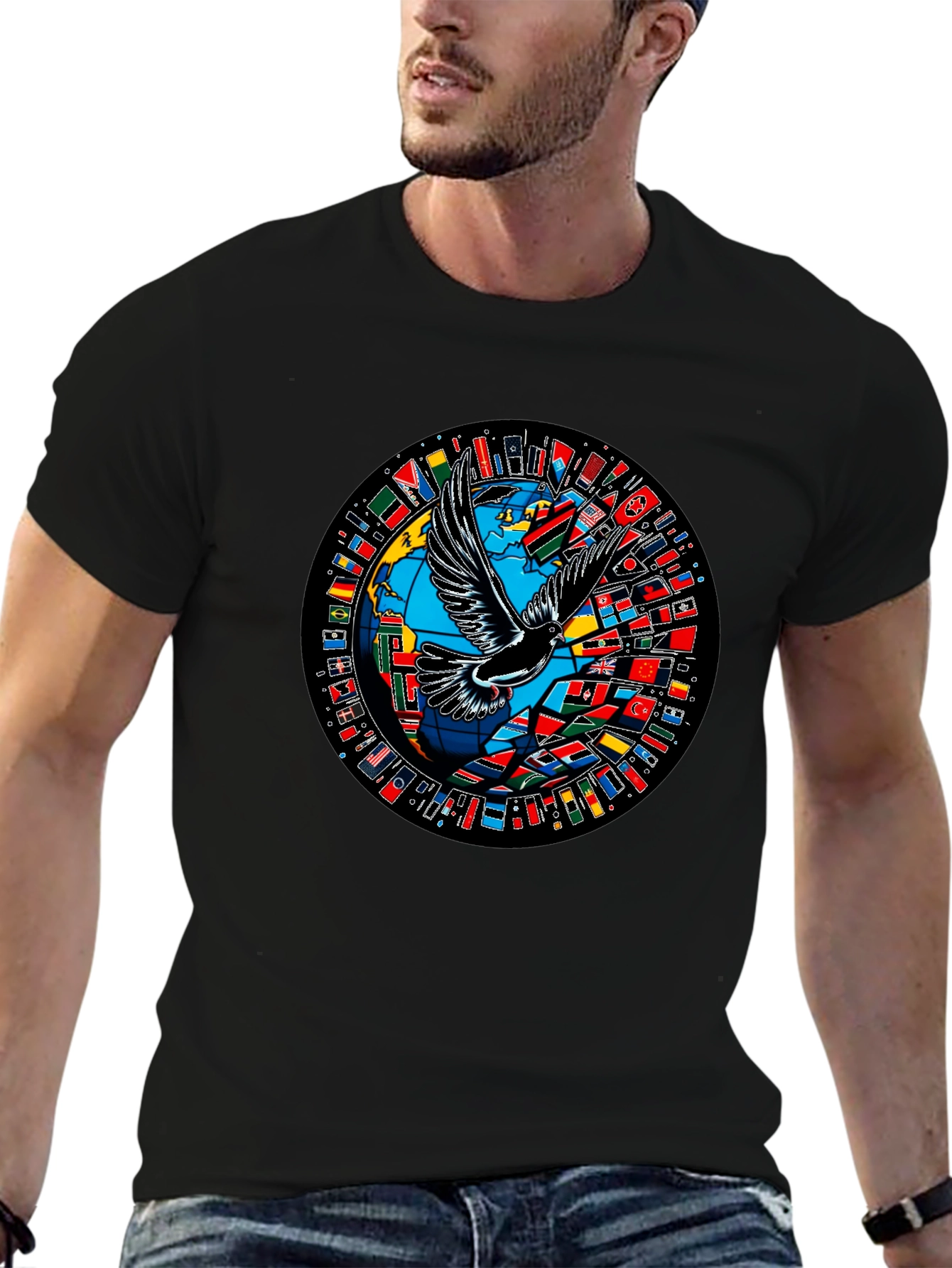 Global Peace Dove Graphic T-Shirt
