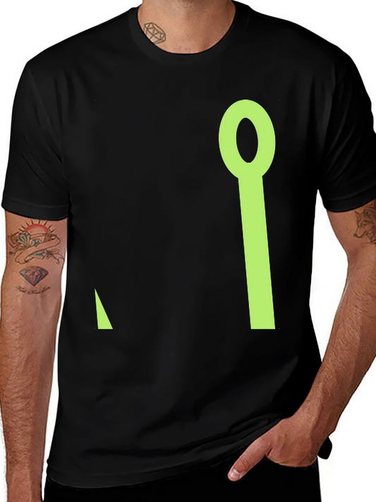 Minimalist Key Graphic Black Tee - Casual Style
