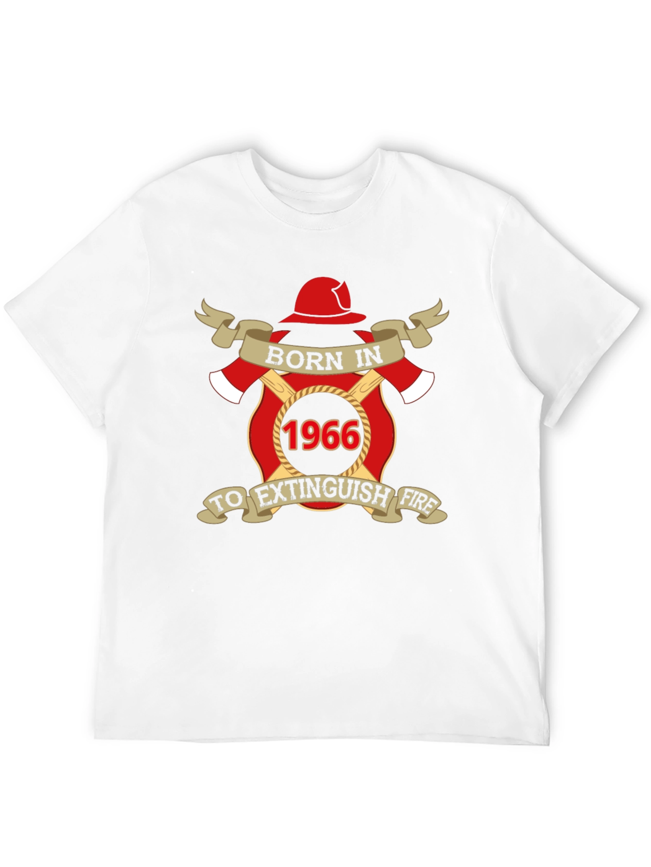 Born in 1966 Firefighter T-Shirt - Extinguish Fire