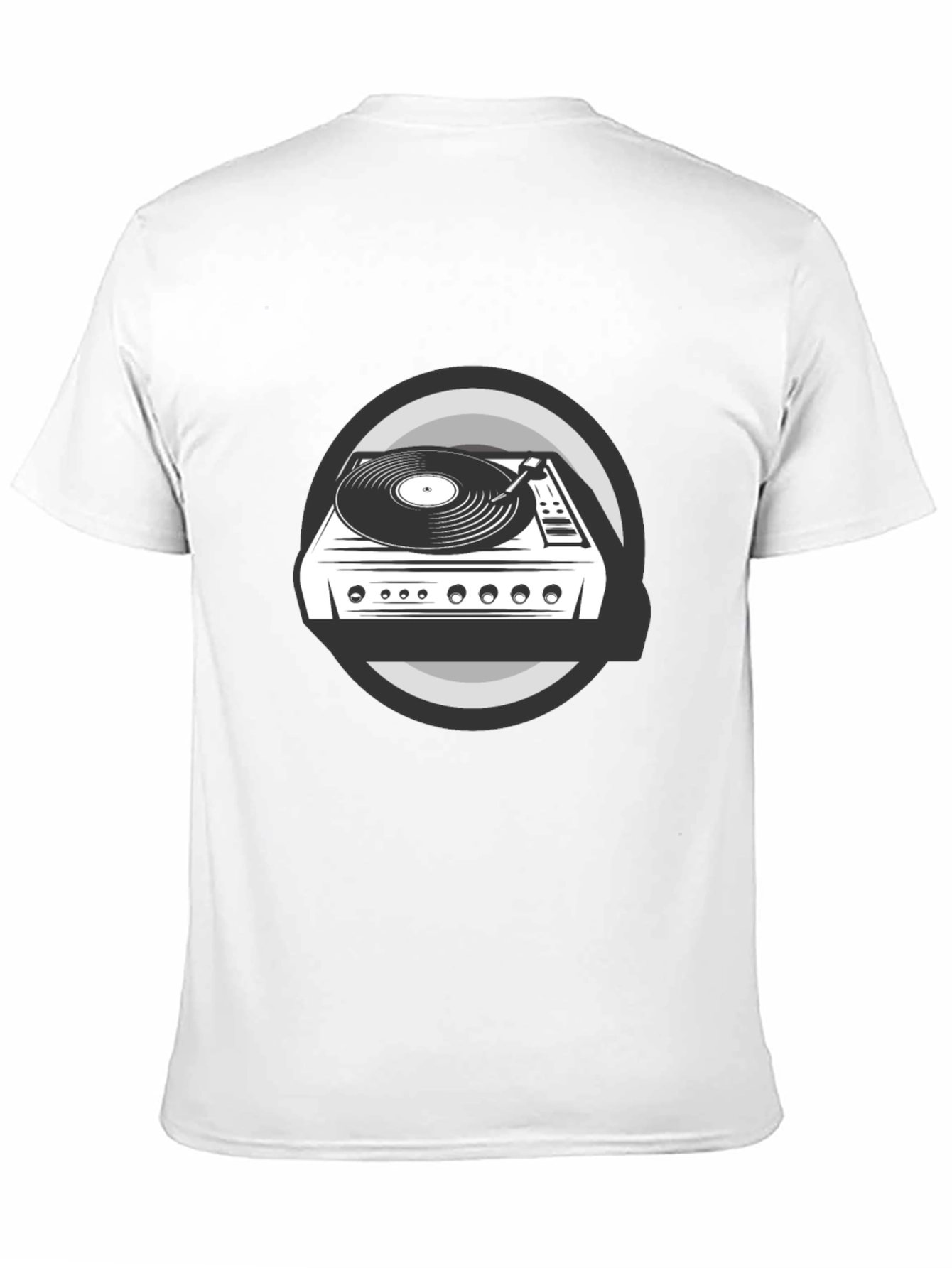 DJ Turntable Graphic Tee - Black