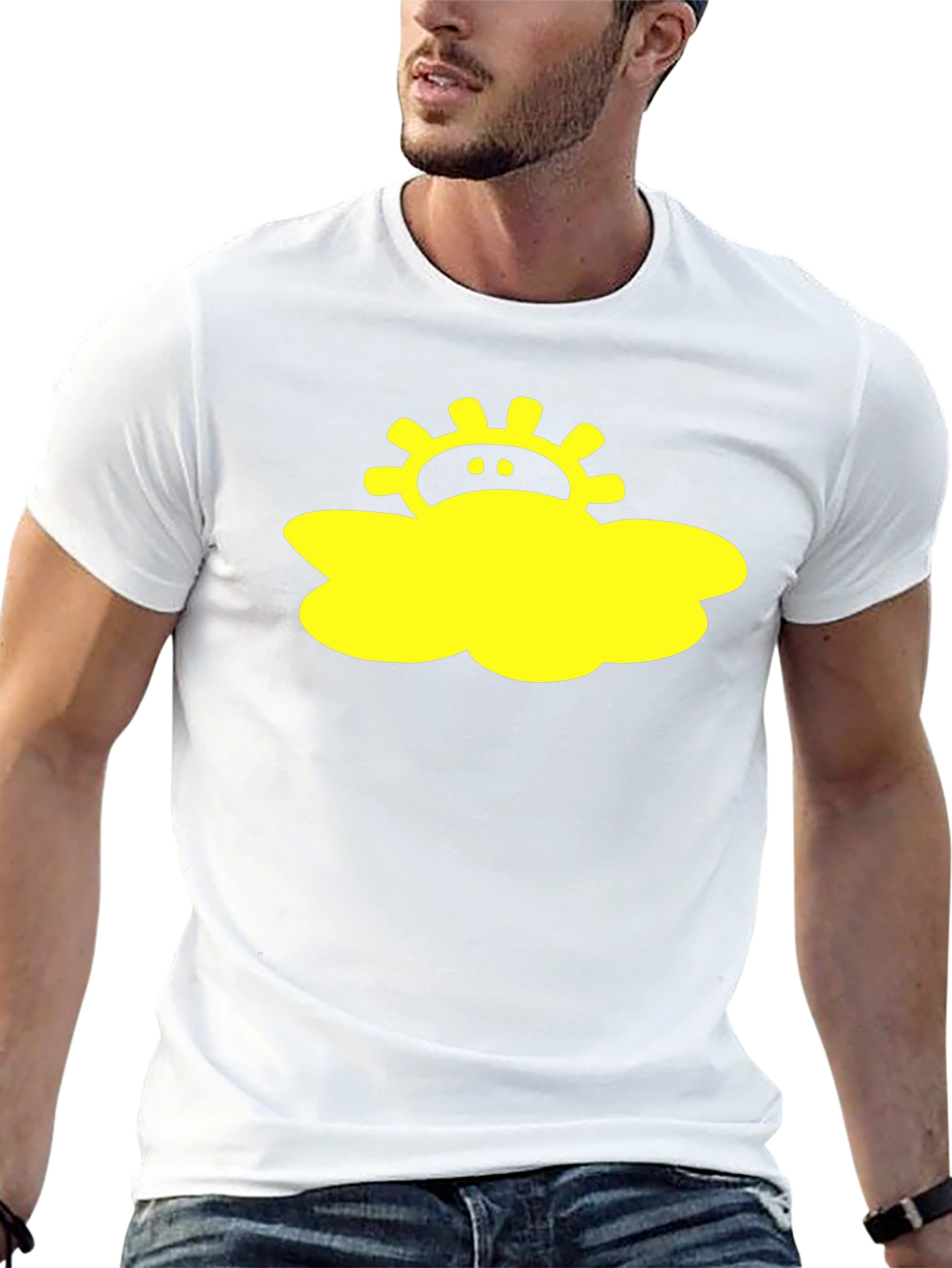 Sunny Cloud Black T-Shirt