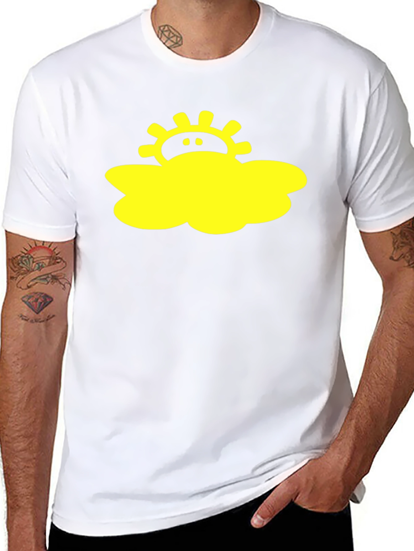 Sunny Cloud Black T-Shirt