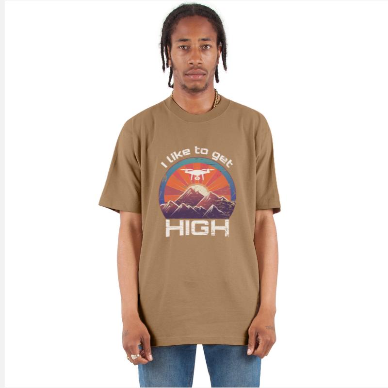 Drone FPV racing mountains retro vintage sunset