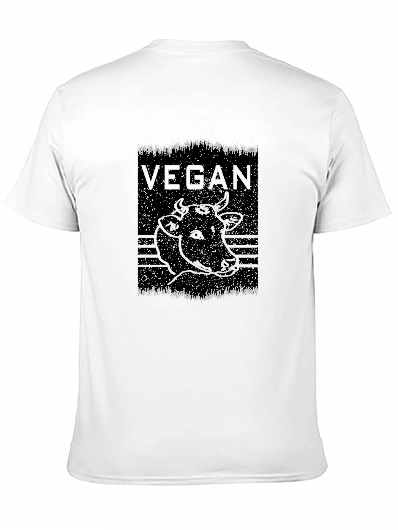 Vegan Cow Graphic Black T-Shirt
