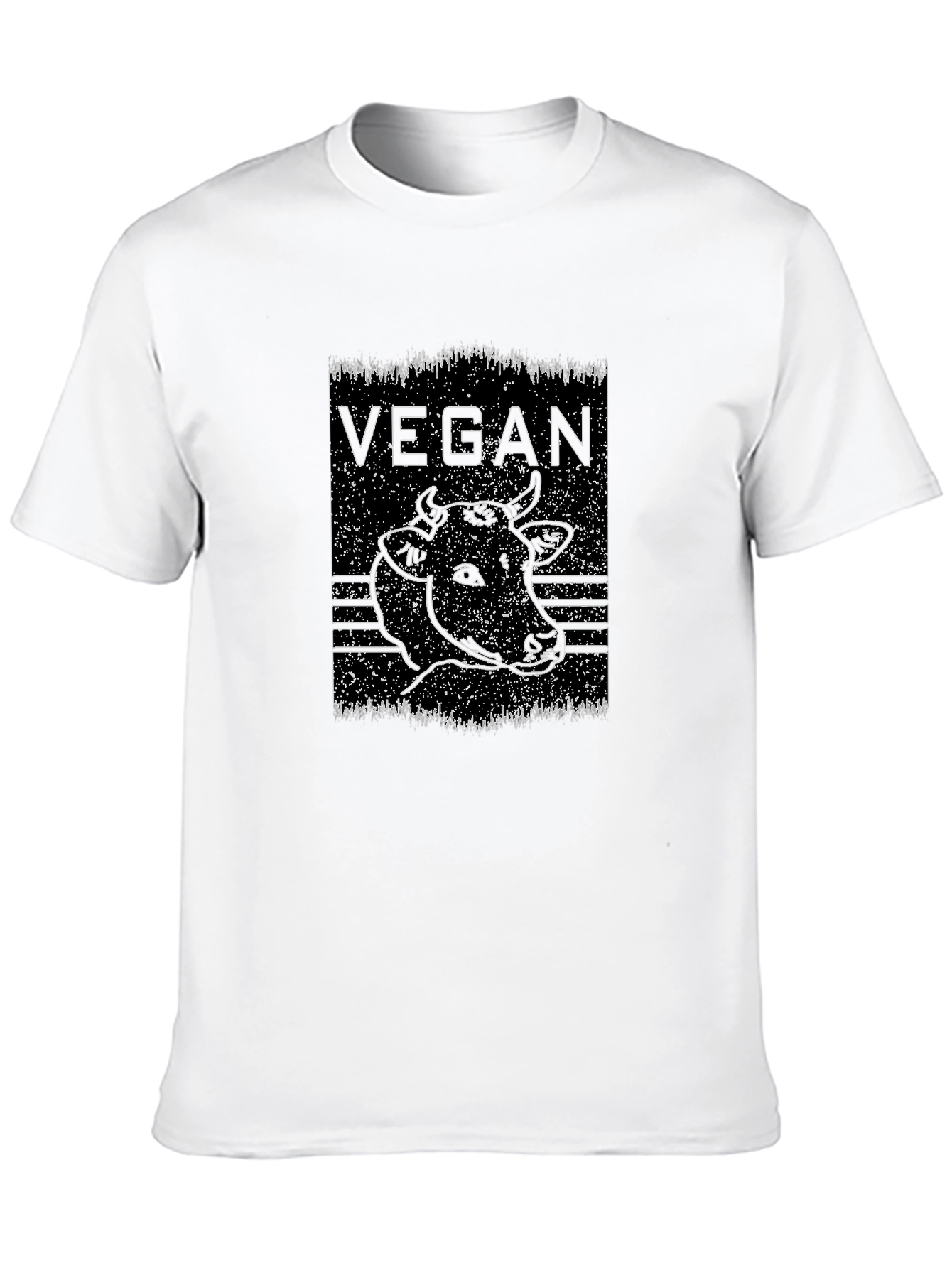 Vegan Cow Graphic Black T-Shirt