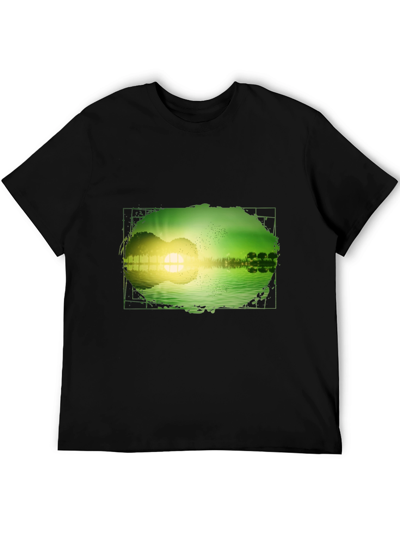 Guitar Sunset T-Shirt - Mens Black Tee