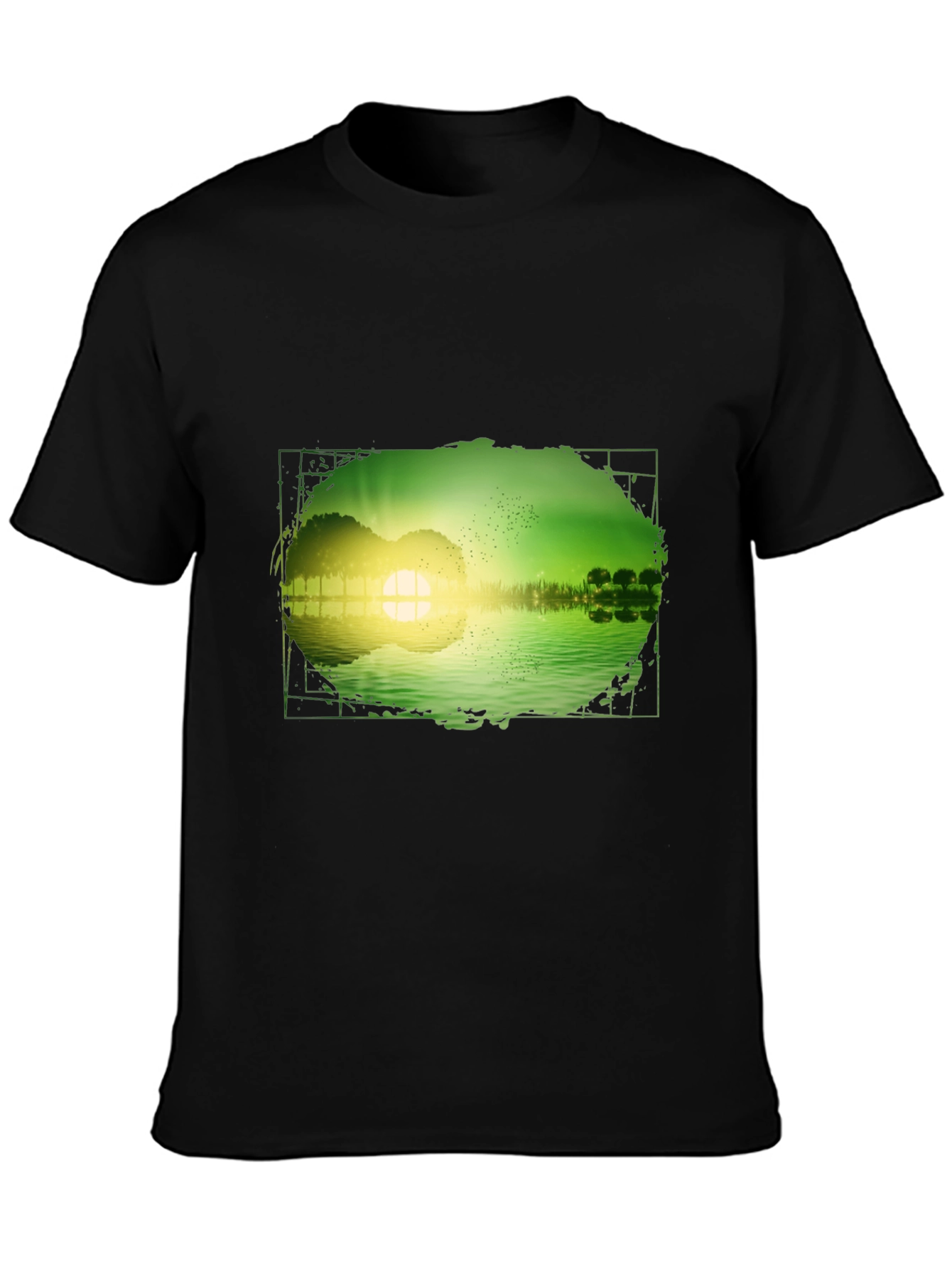Guitar Sunset T-Shirt - Mens Black Tee
