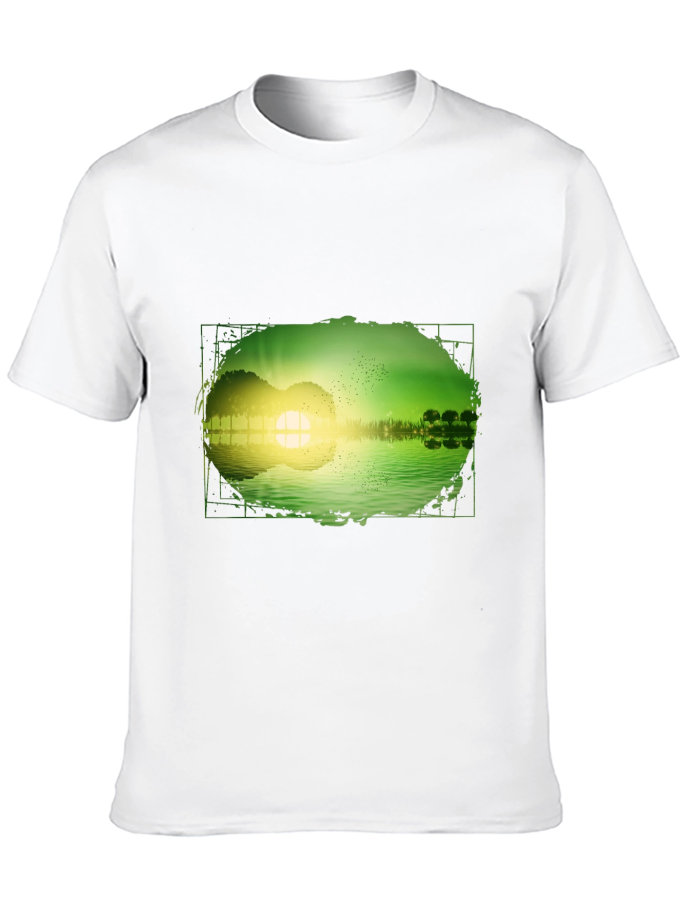 Guitar Sunset T-Shirt - Mens Black Tee