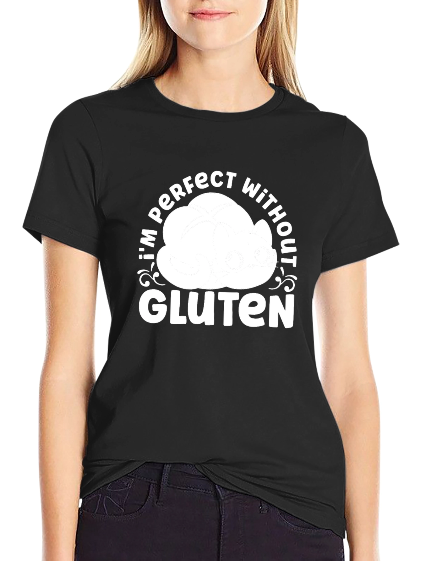 Perfect Without Gluten T-Shirt - Black