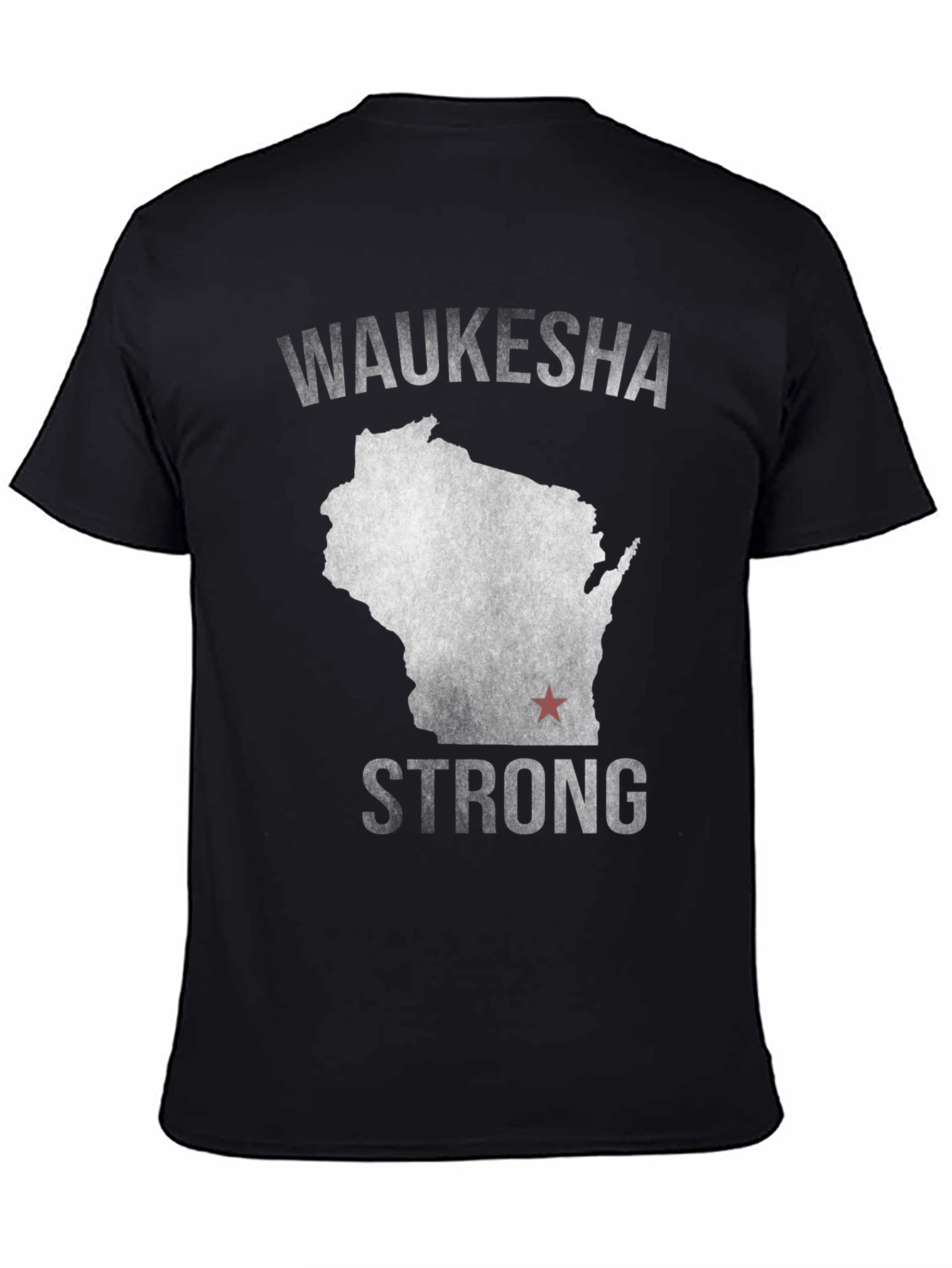 Waukesha Strong Wisconsin Map T-Shirt