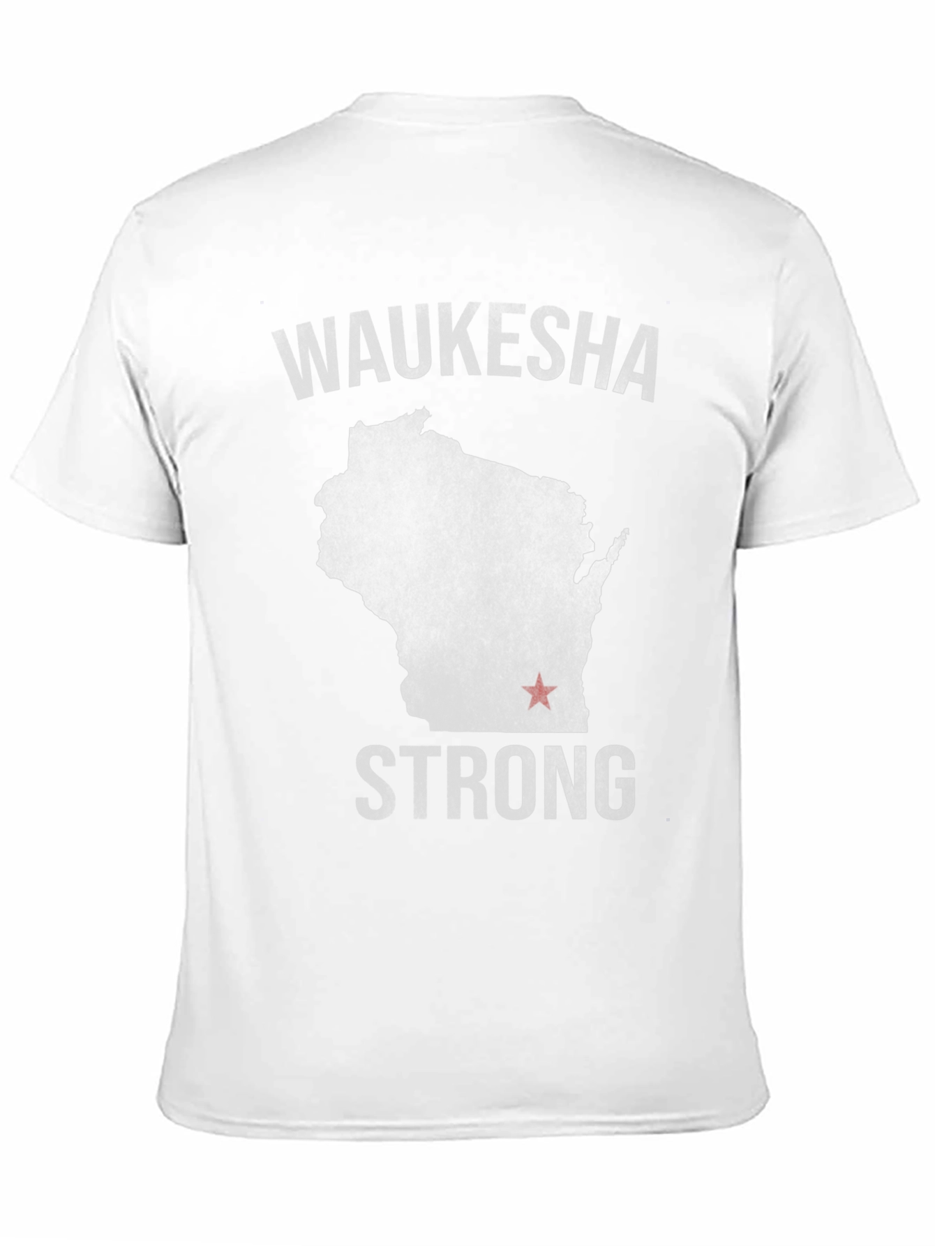 Waukesha Strong Wisconsin Map T-Shirt