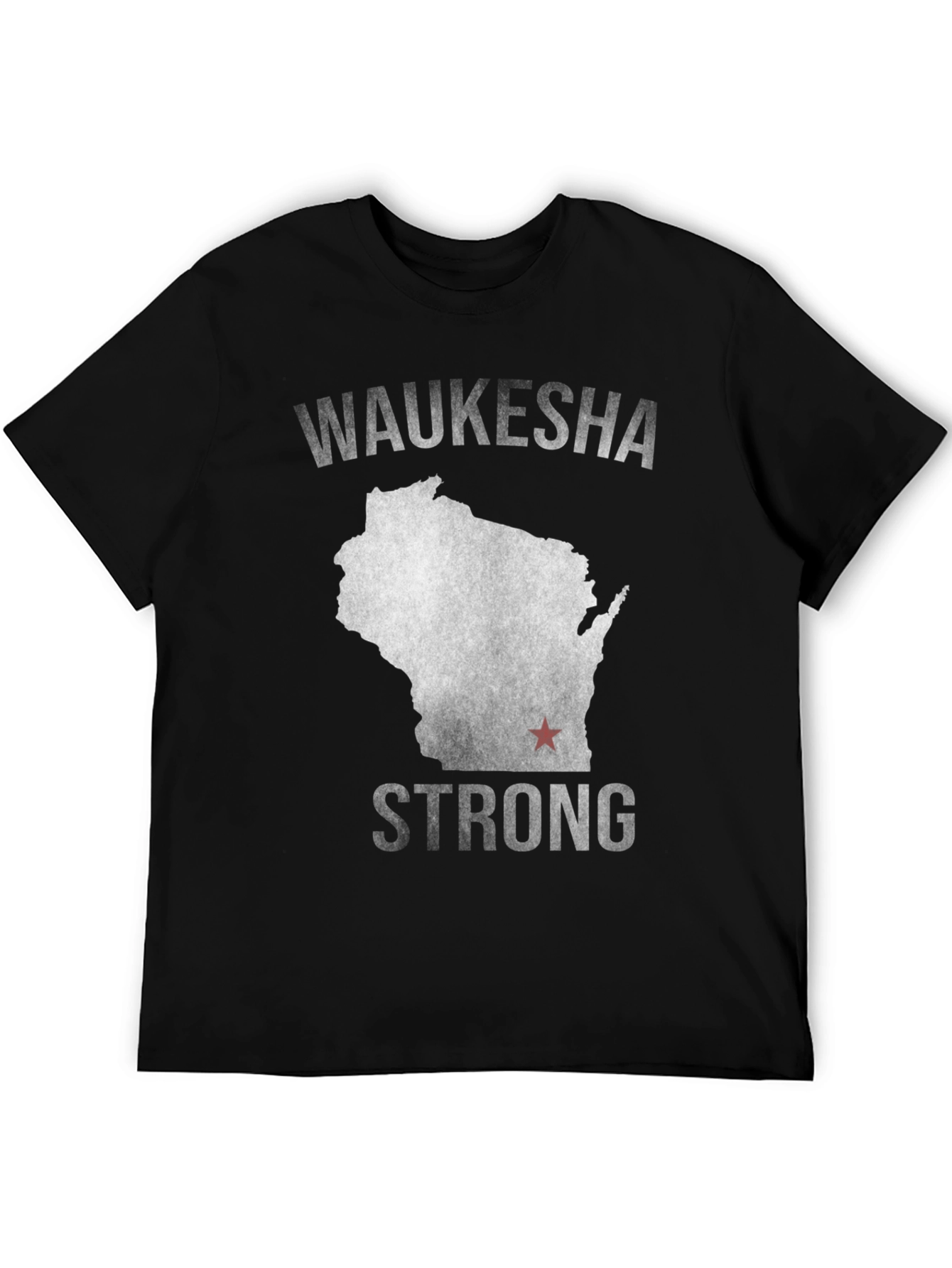 Waukesha Strong Wisconsin Map T-Shirt