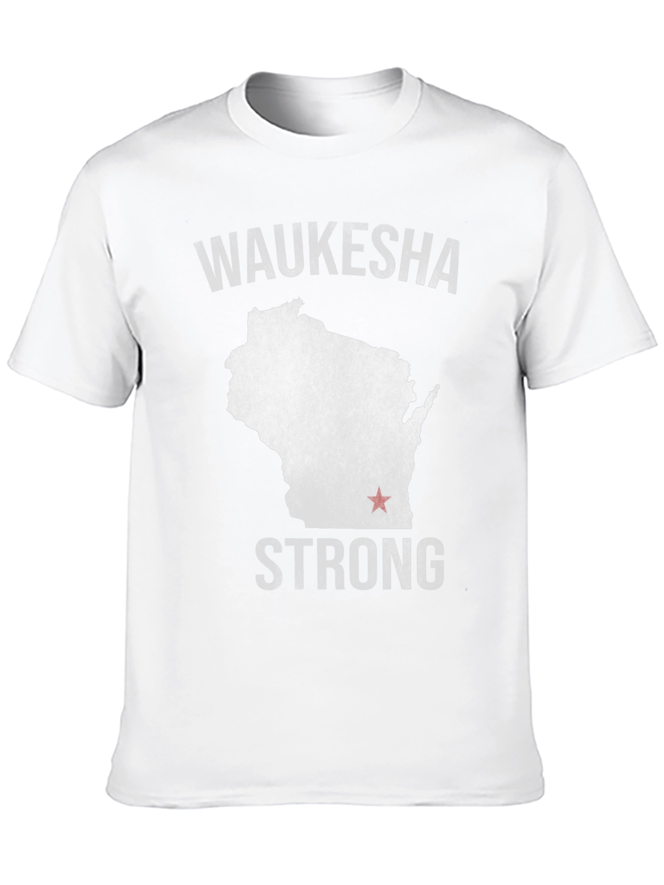 Waukesha Strong Wisconsin Map T-Shirt