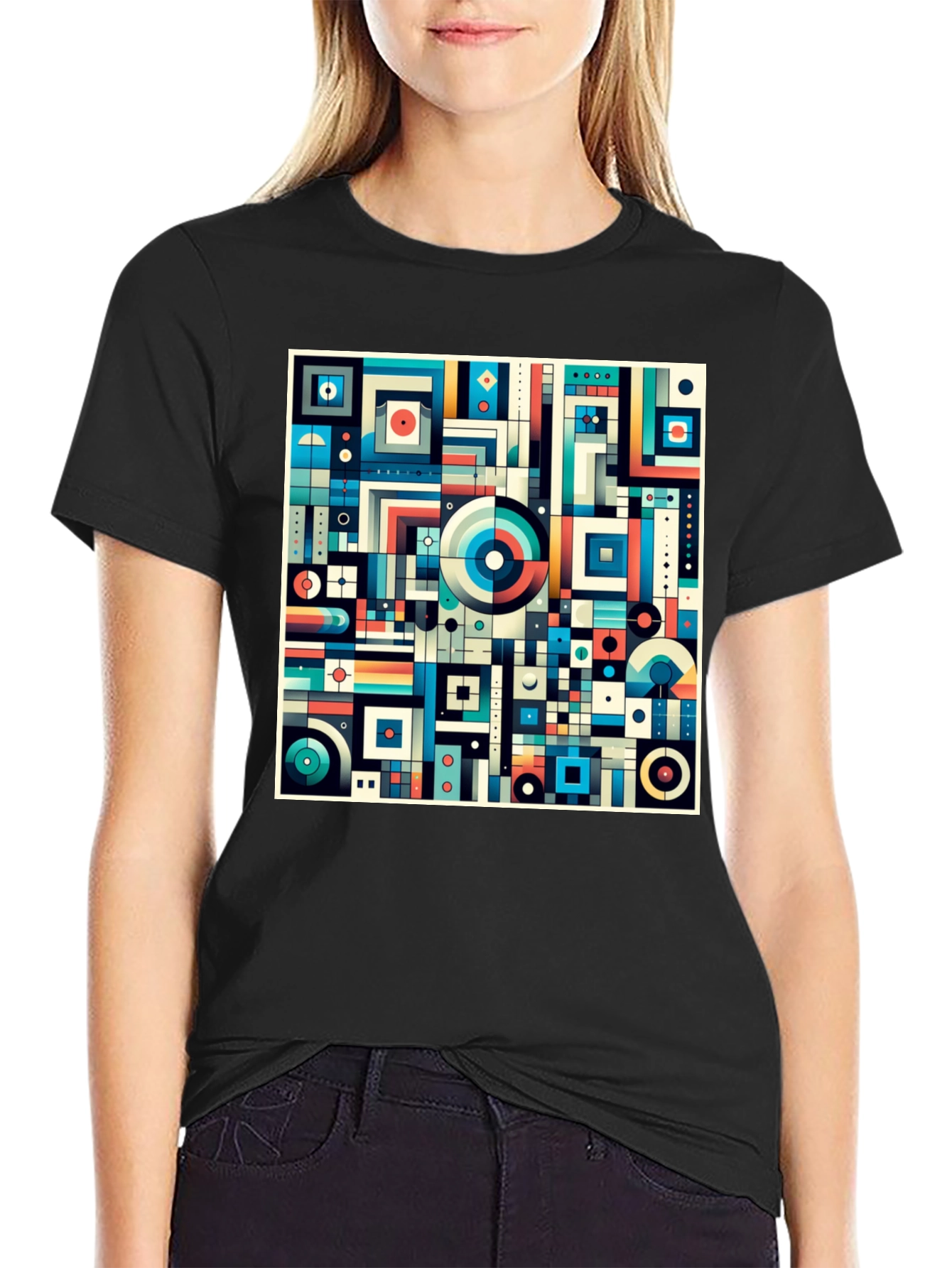 Abstract Geometric Pattern Tee - Modern Art T-Shirt