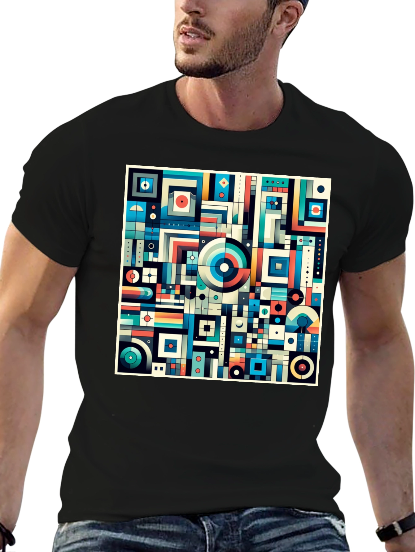 Abstract Geometric Pattern Tee - Modern Art T-Shirt