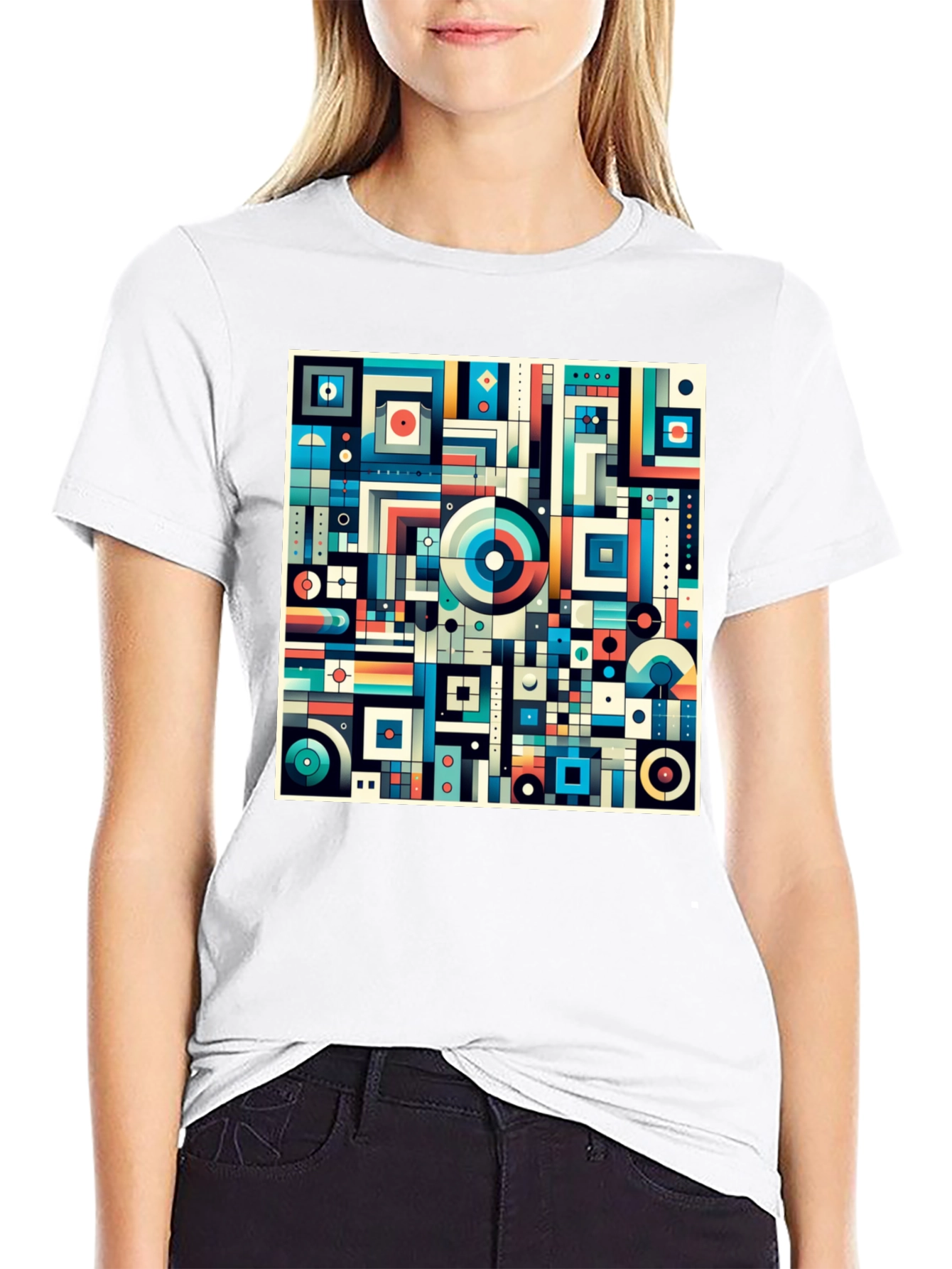 Abstract Geometric Pattern Tee - Modern Art T-Shirt