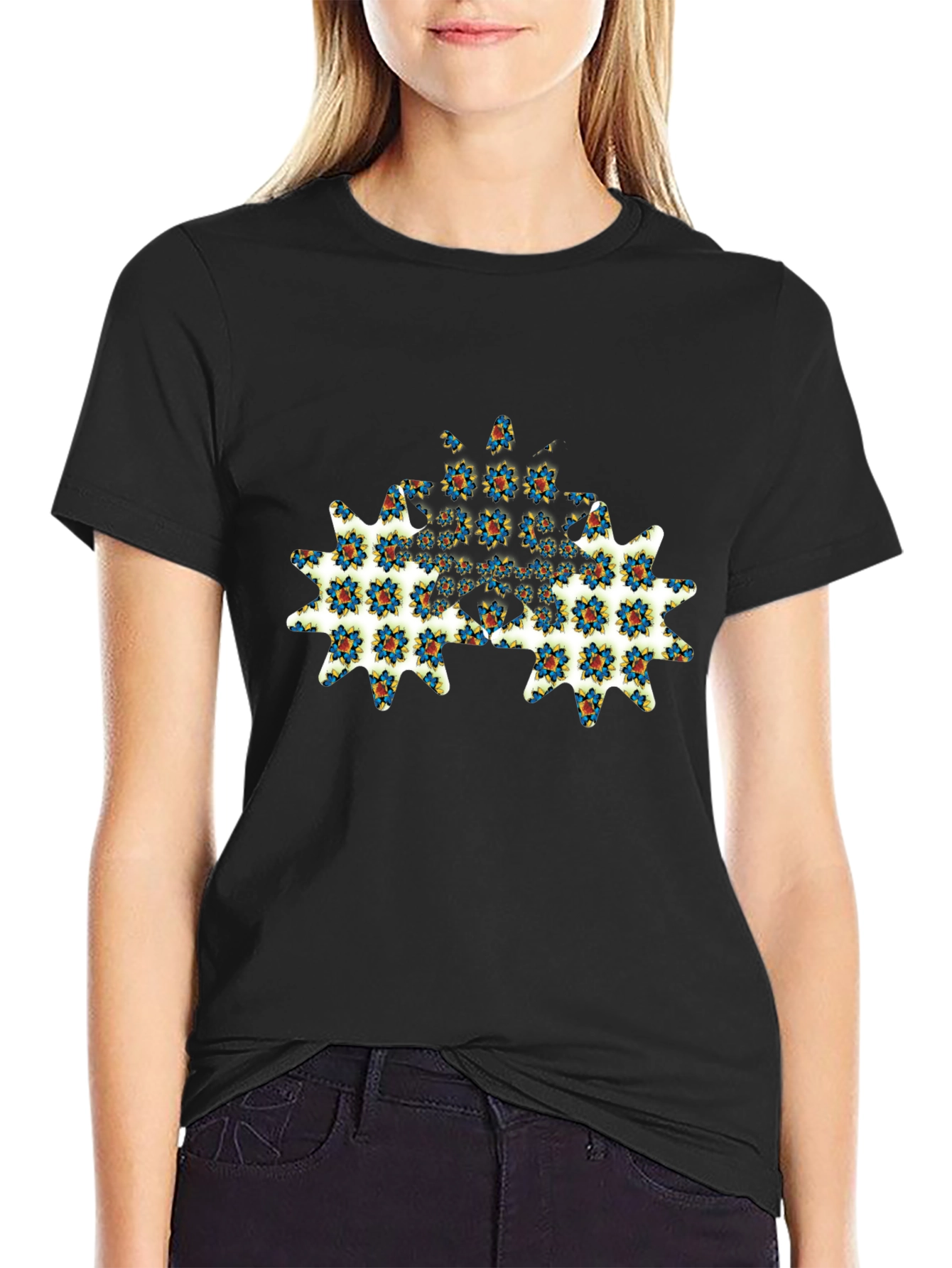 Floral Gear Graphic Tee - Modern Menswear