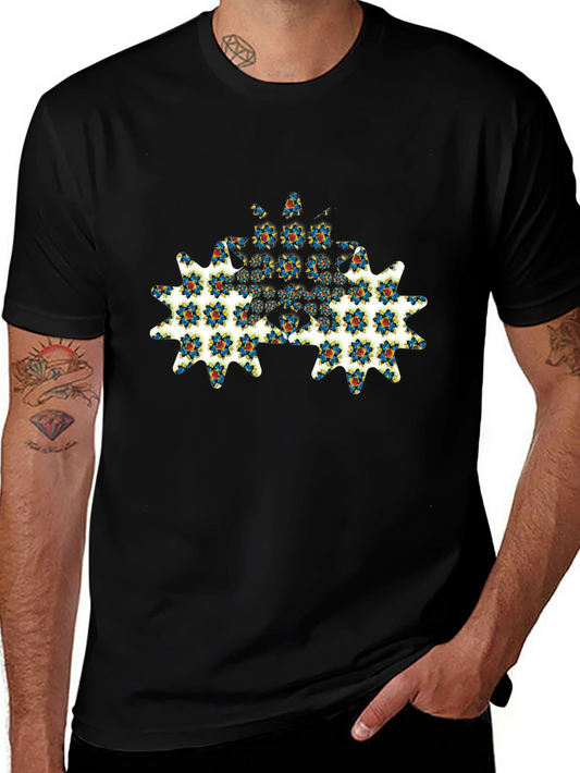 Floral Gear Graphic Tee - Modern Menswear