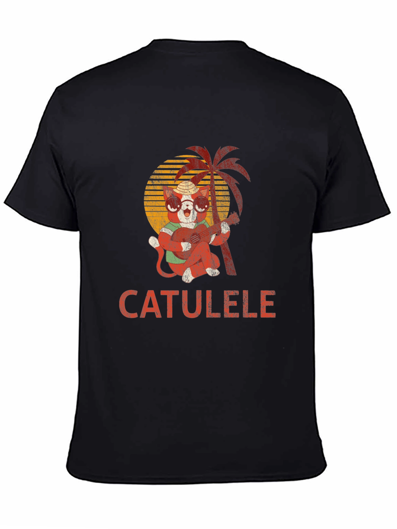 Catulele T-Shirt - Hawaiian Cat Playing Ukulele Tee