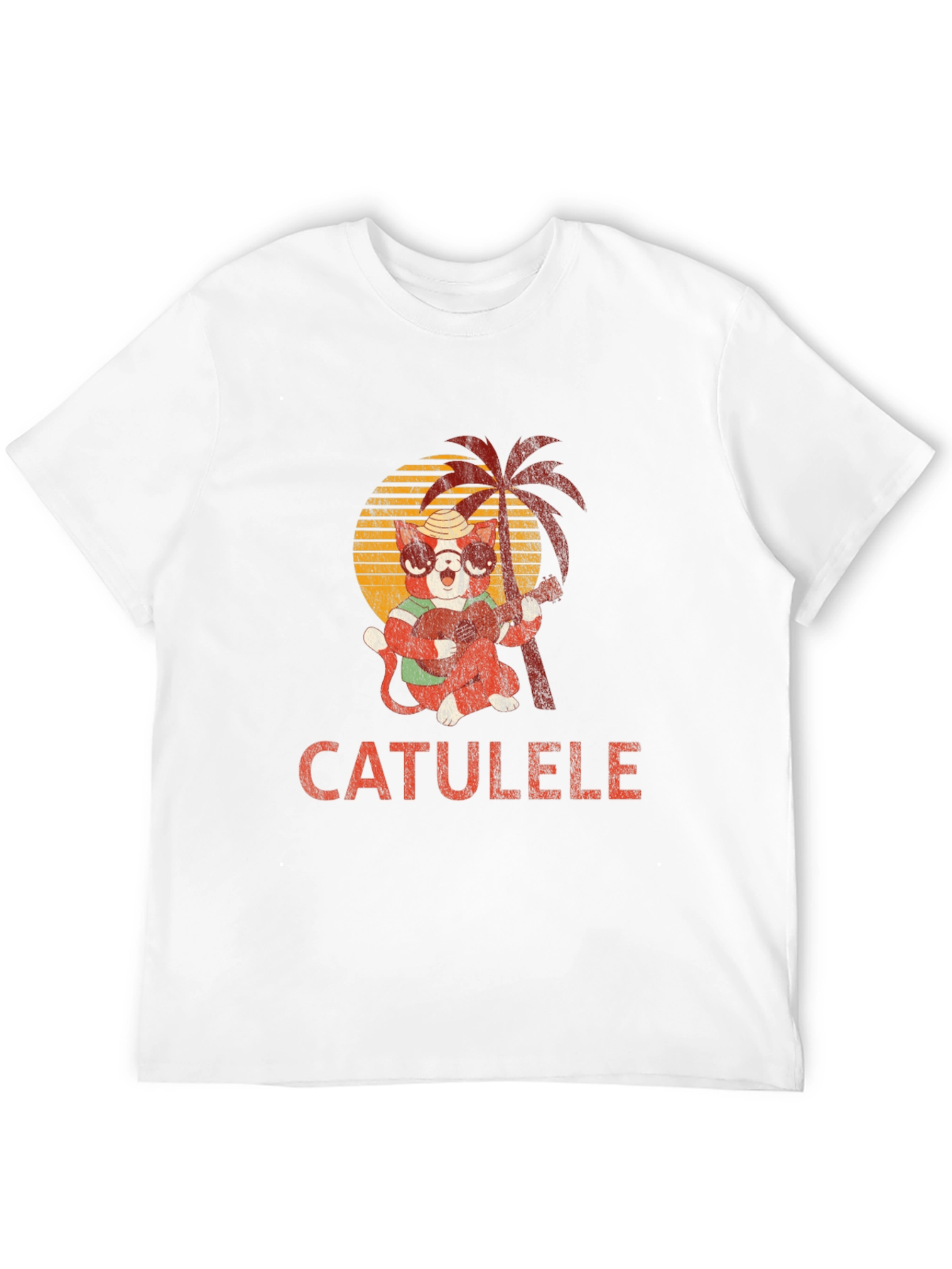Catulele T-Shirt - Hawaiian Cat Playing Ukulele Tee