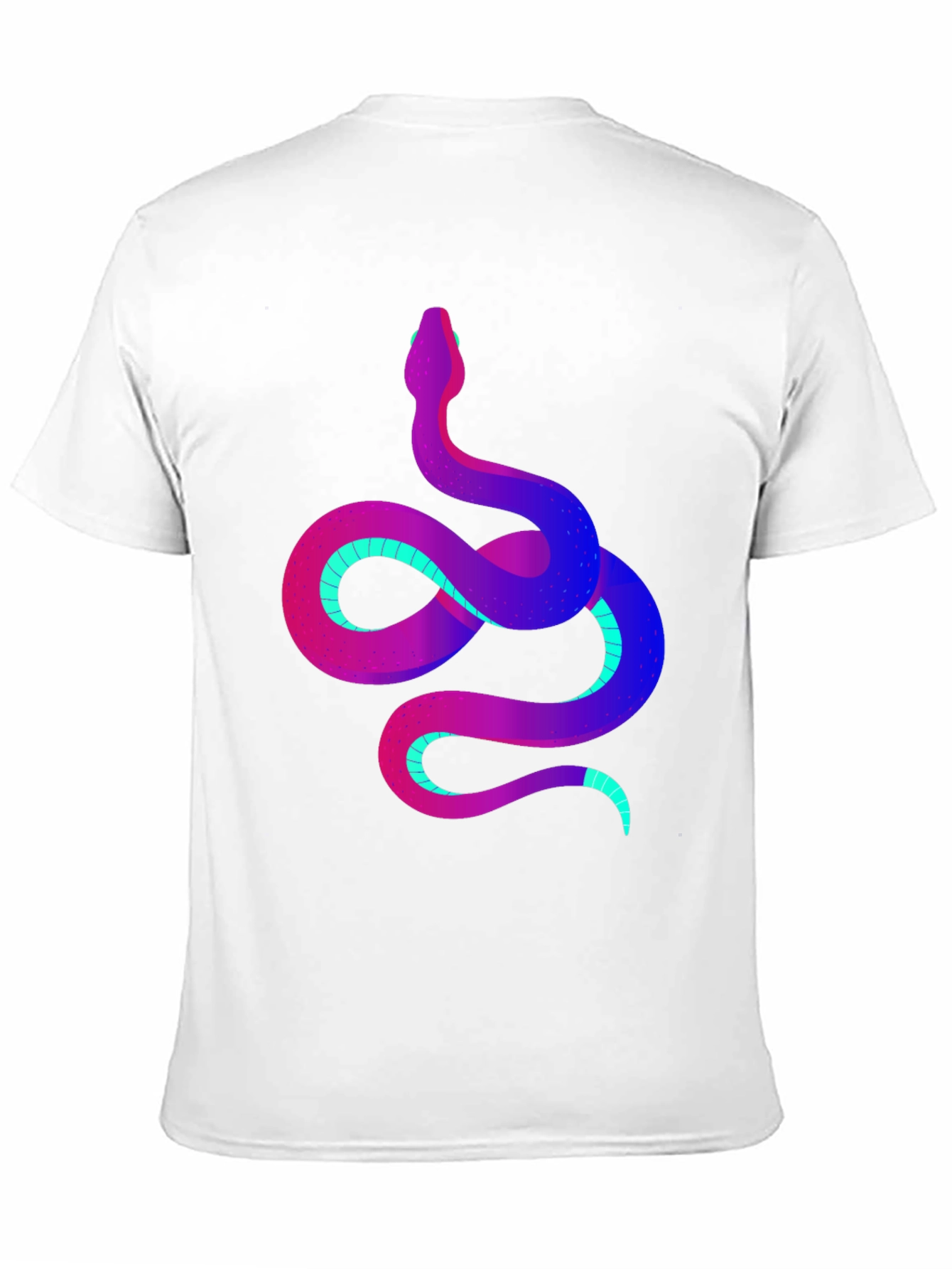 Vibrant Snake Graphic Tee - Stylish Mens Black T-Shirt
