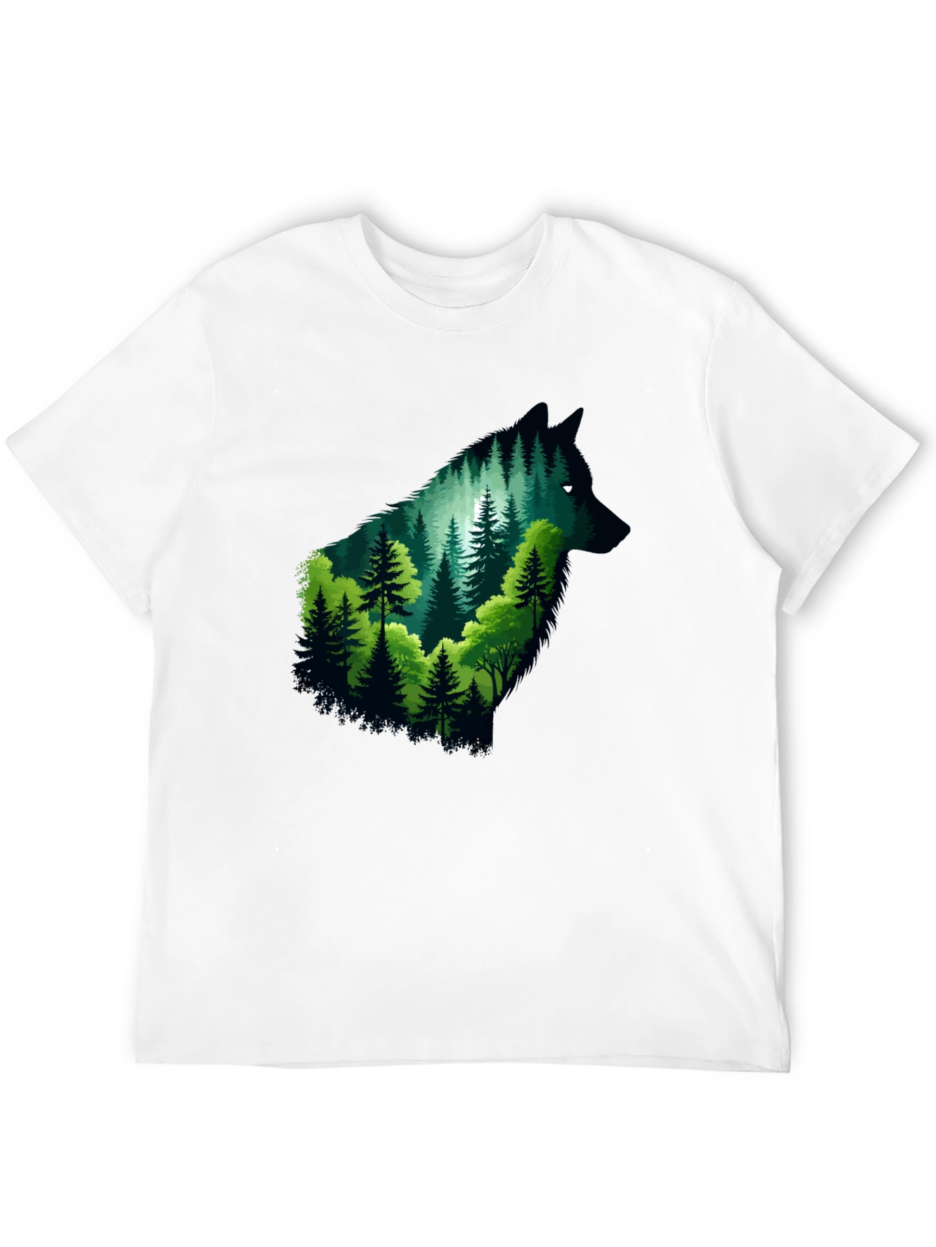 Wolf Forest Graphic Tee - Black