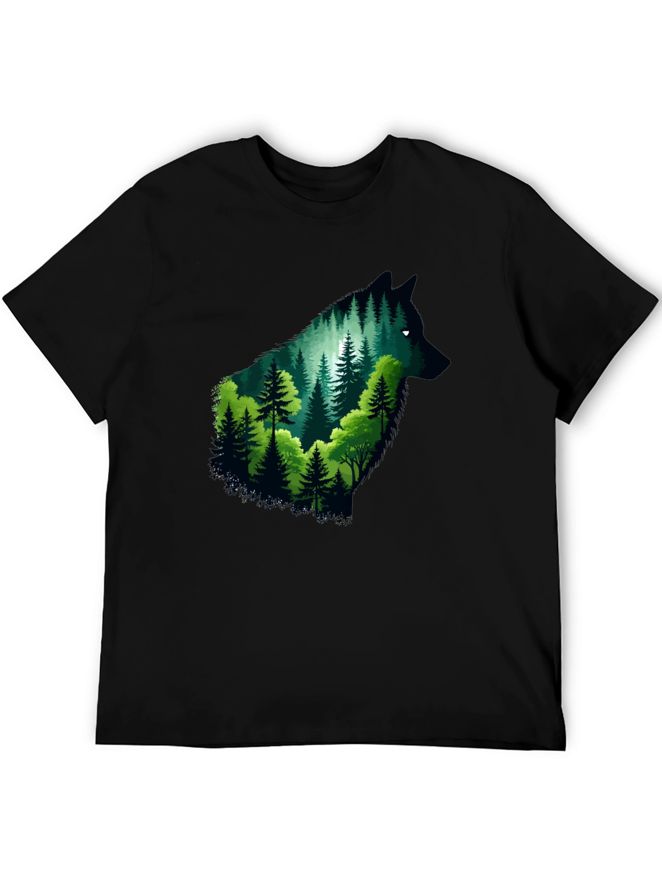 Wolf Forest Graphic Tee - Black