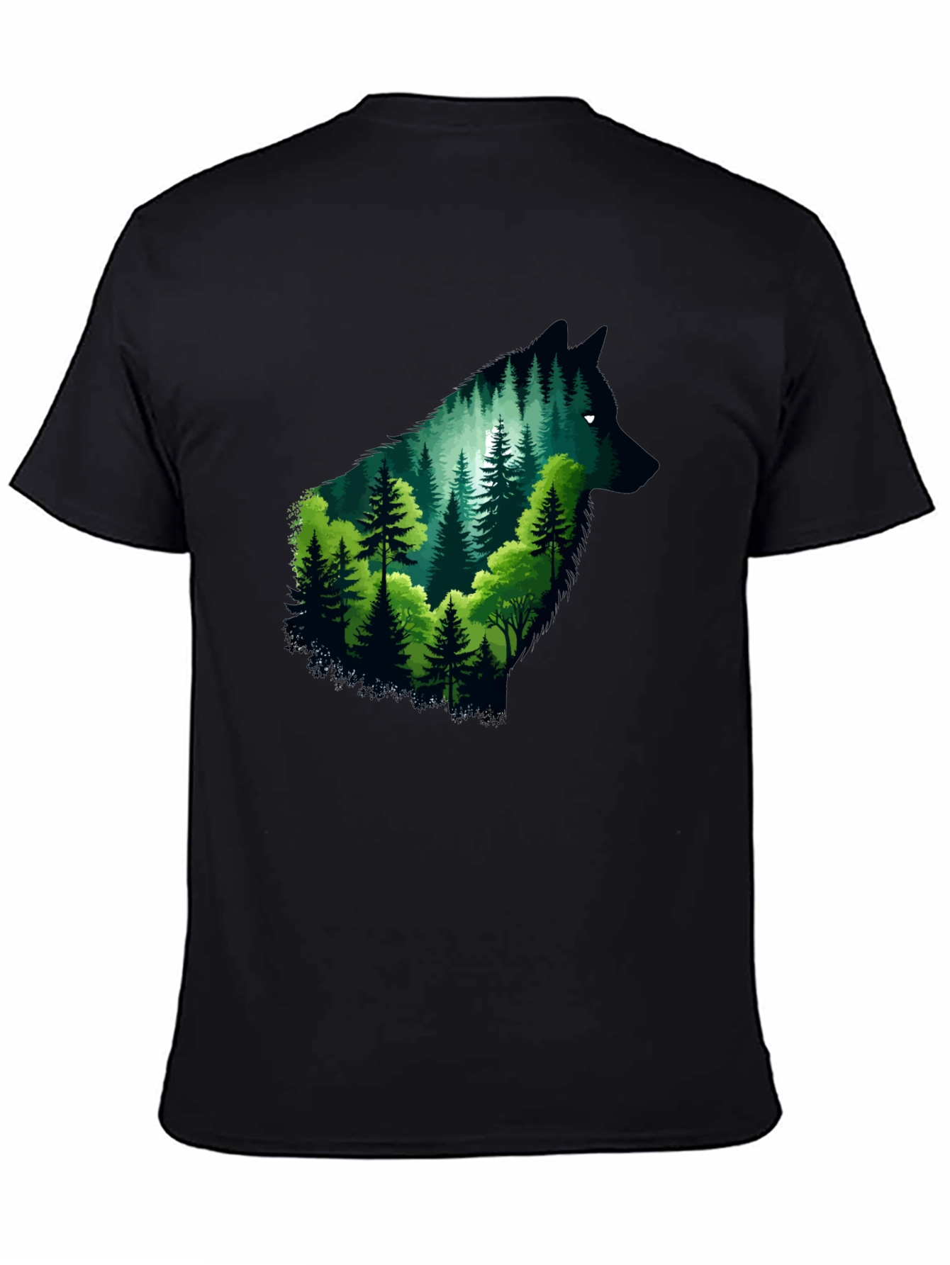 Wolf Forest Graphic Tee - Black